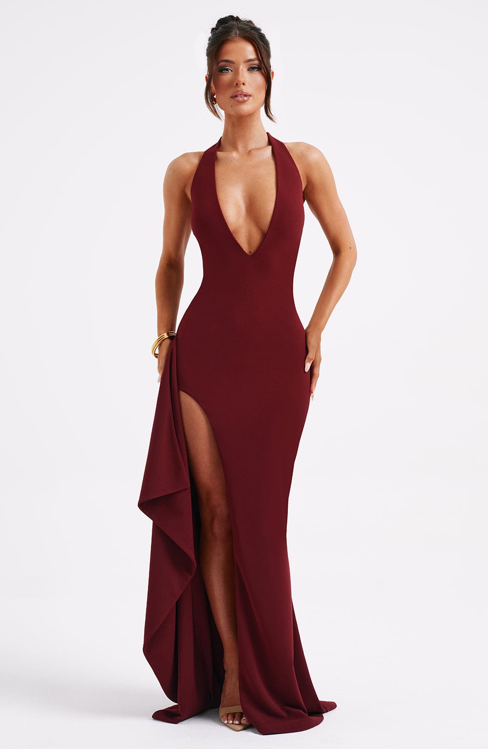 Luella Maxi Elbise - Bordo