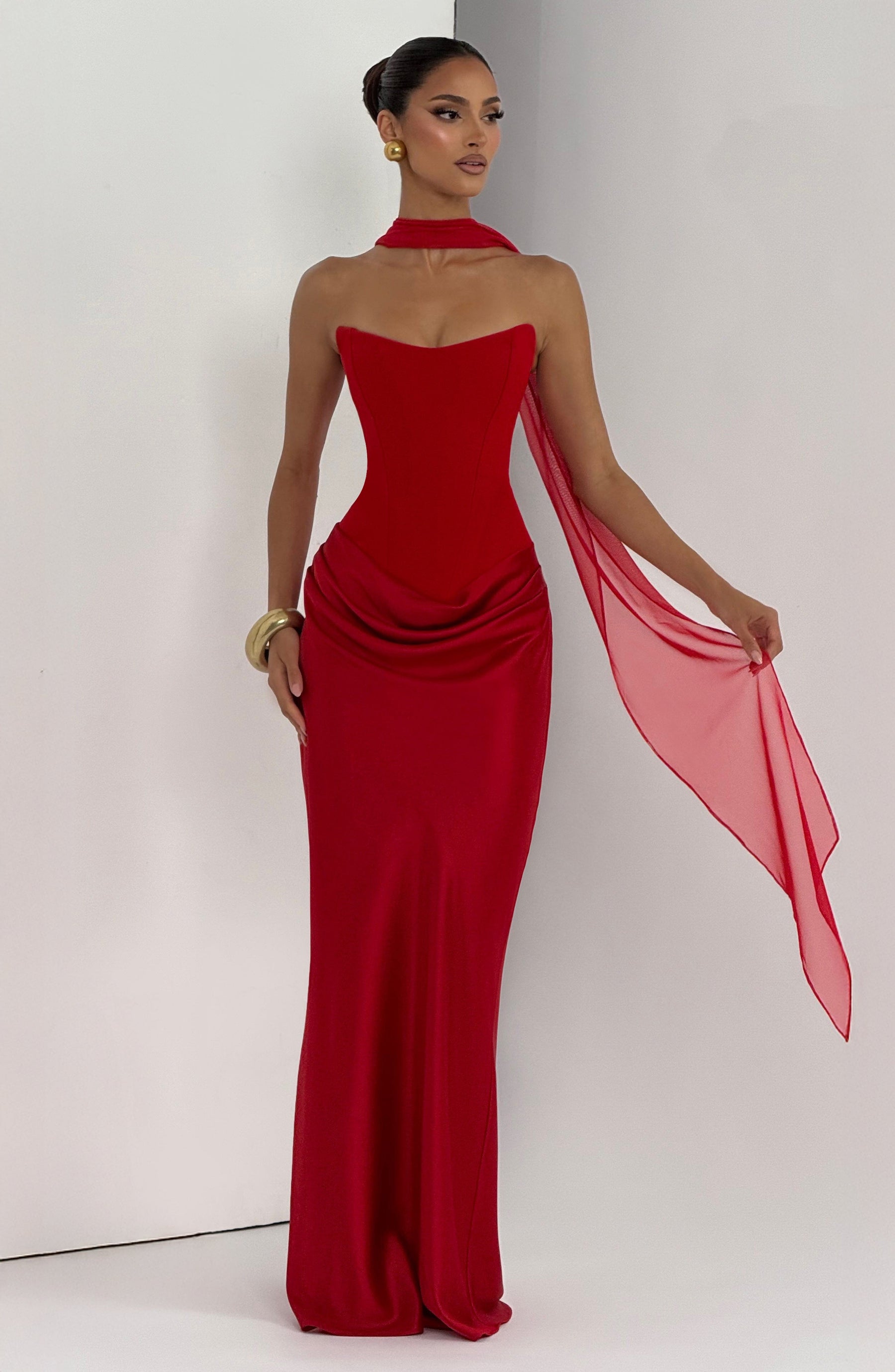 Maggie Maxi Elbise - Kırmızı