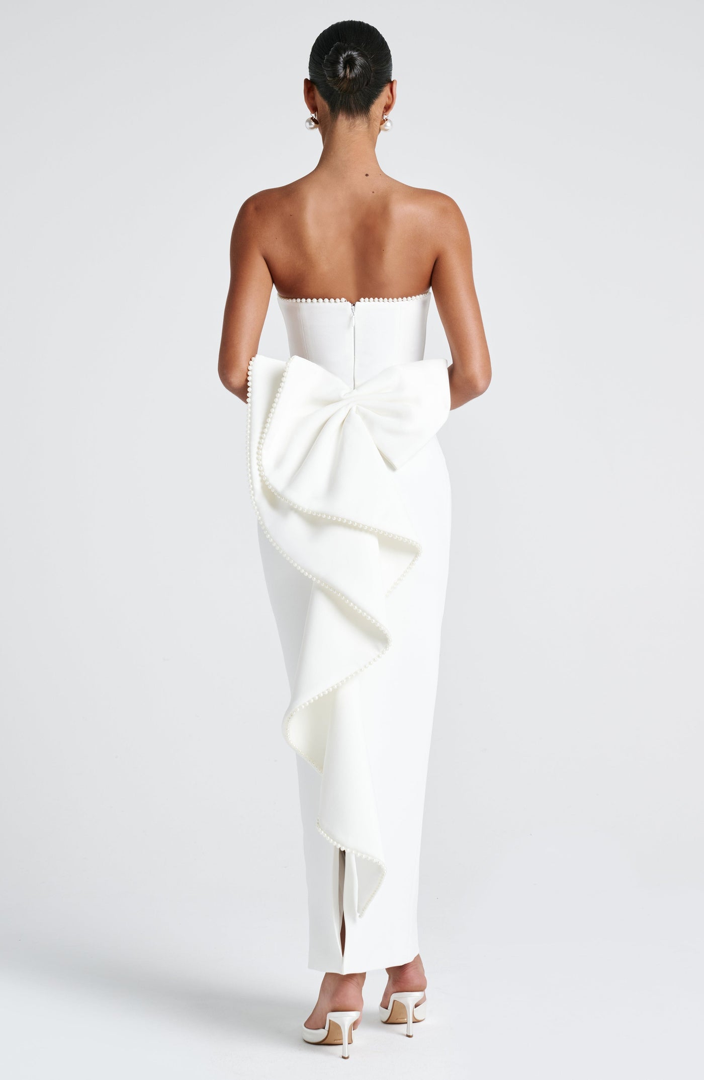 Magnolia Maxi Elbise - Fildişi