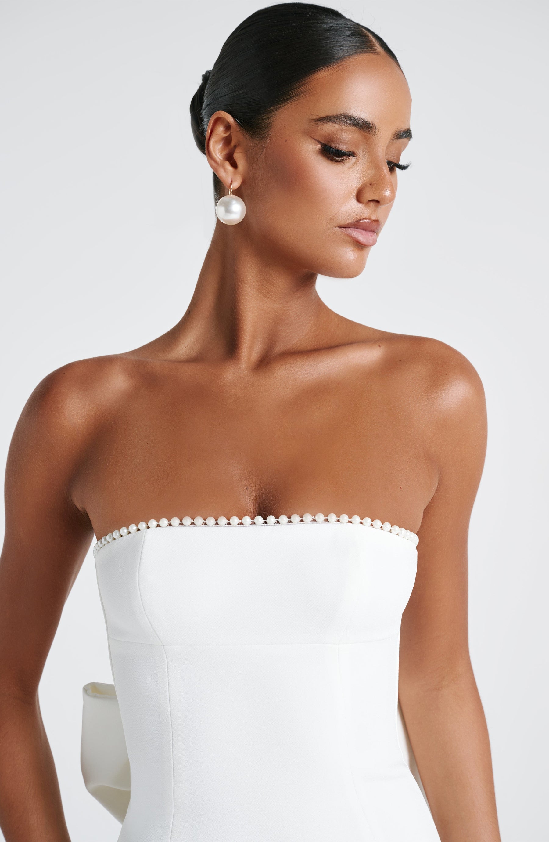 Magnolia Maxi Elbise - Fildişi
