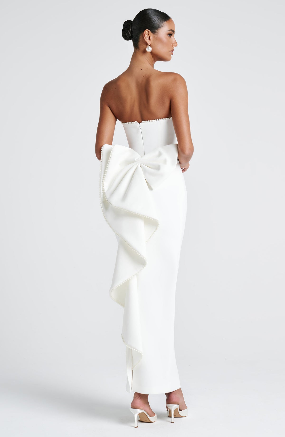 Magnolia Maxi Elbise - Fildişi