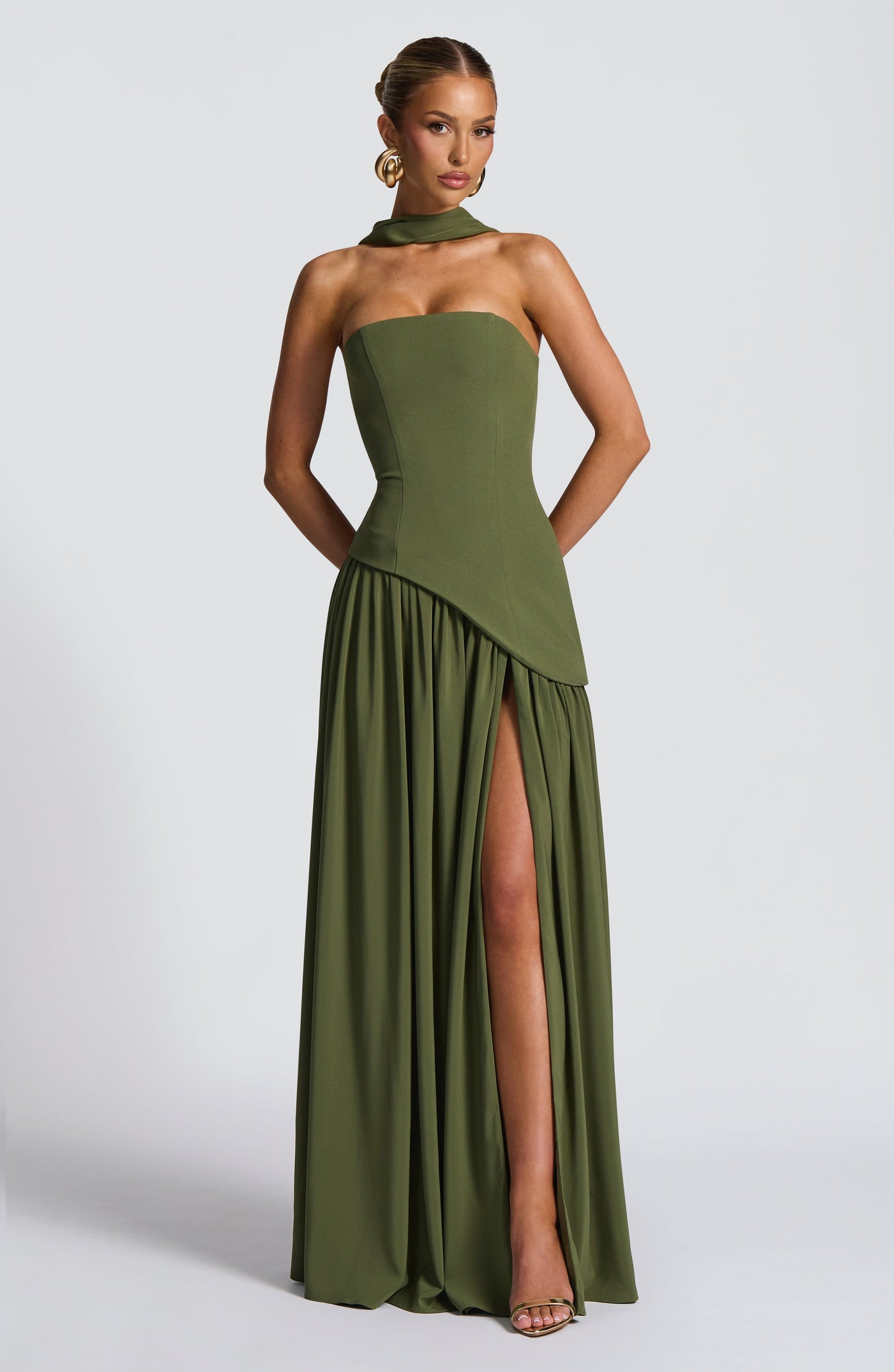Maliyah Maxi Elbise - Haki