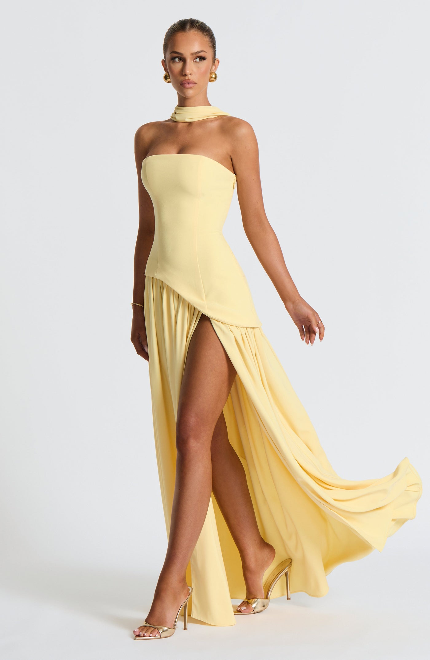 Maliyah Maxi Elbise - Limon