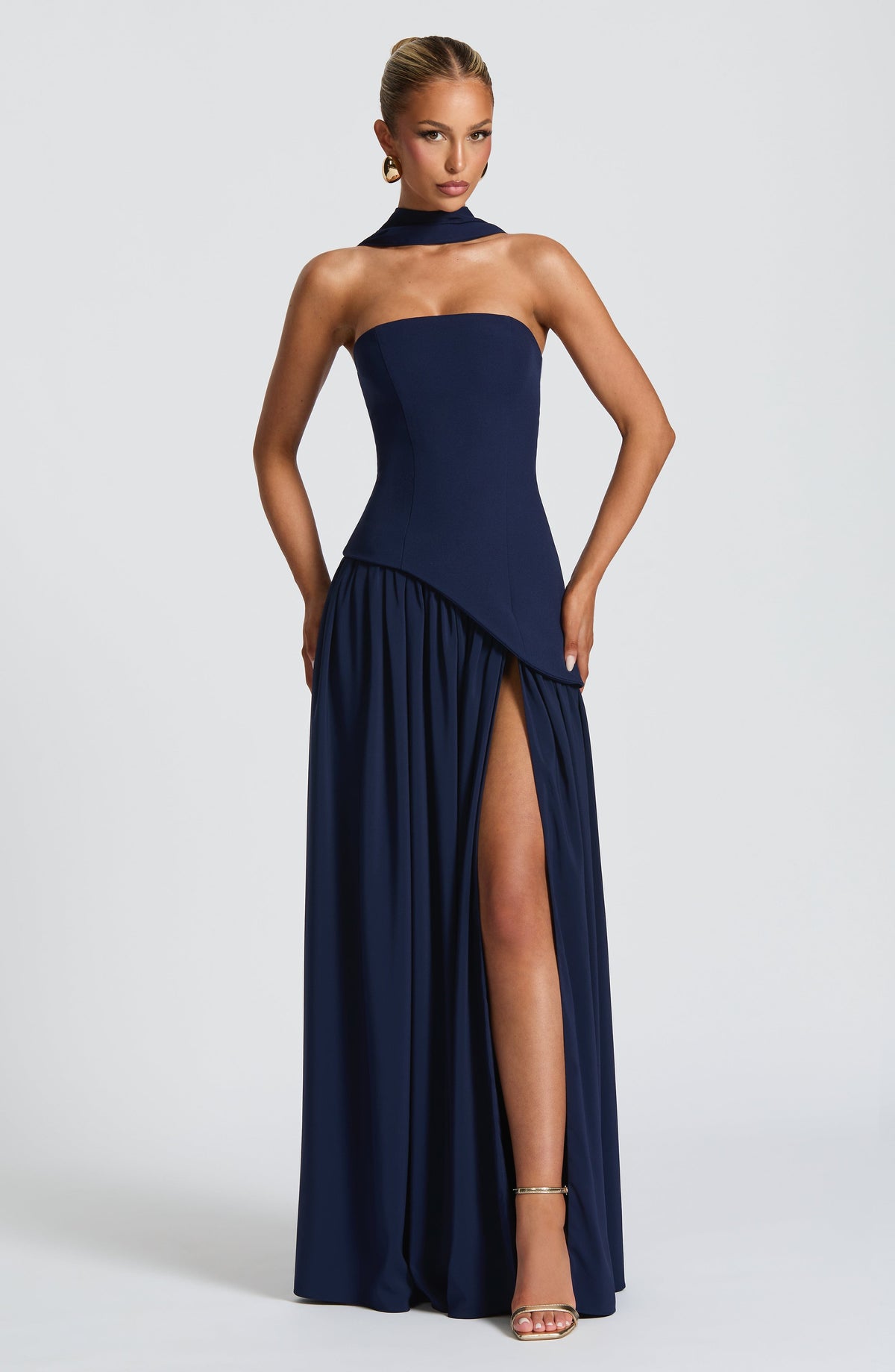 Maliyah Maxi Elbise - Lacivert
