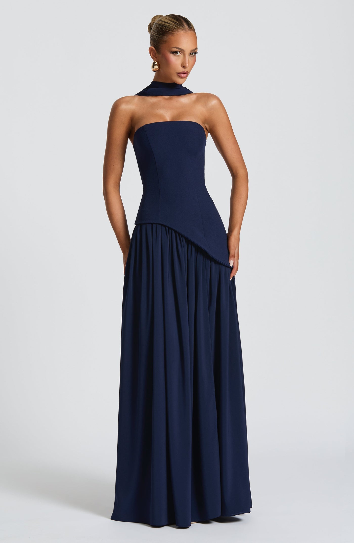 Maliyah Maxi Elbise - Lacivert