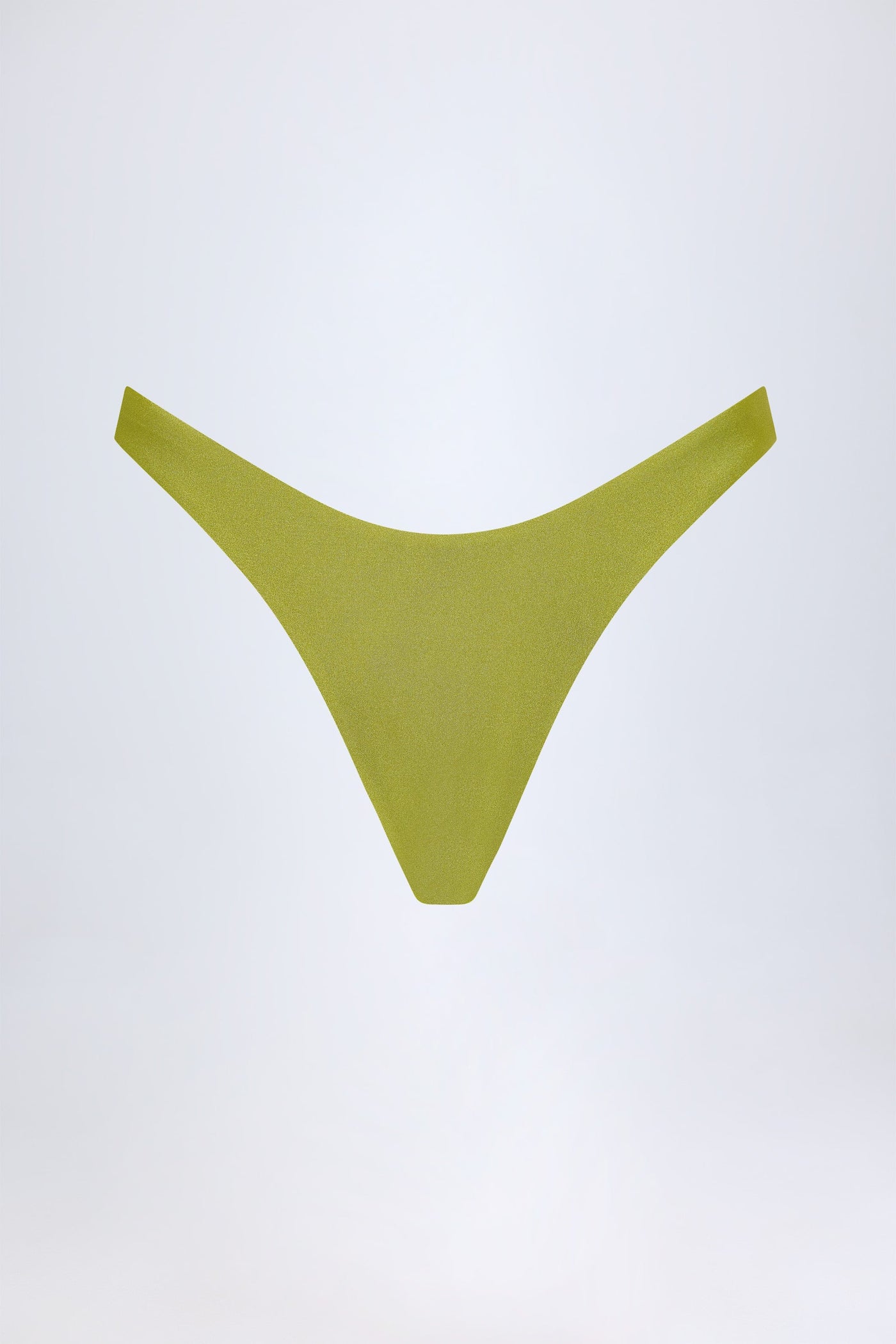 Zeytin Yeşili Renkli, Yüksek Bacaklı, Cesur Bikini Altı