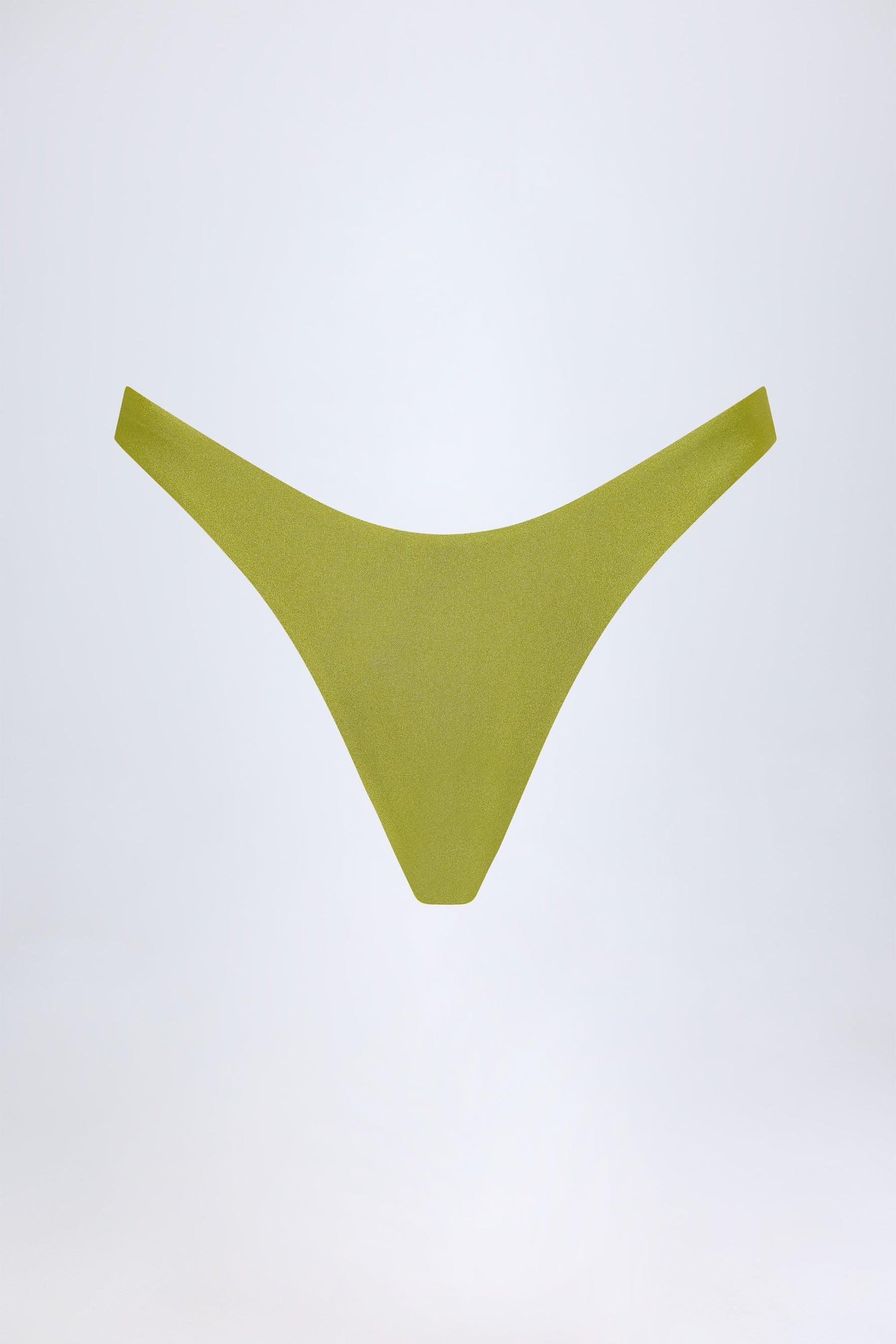 Zeytin Yeşili Renkli, Yüksek Bacaklı, Cesur Bikini Altı