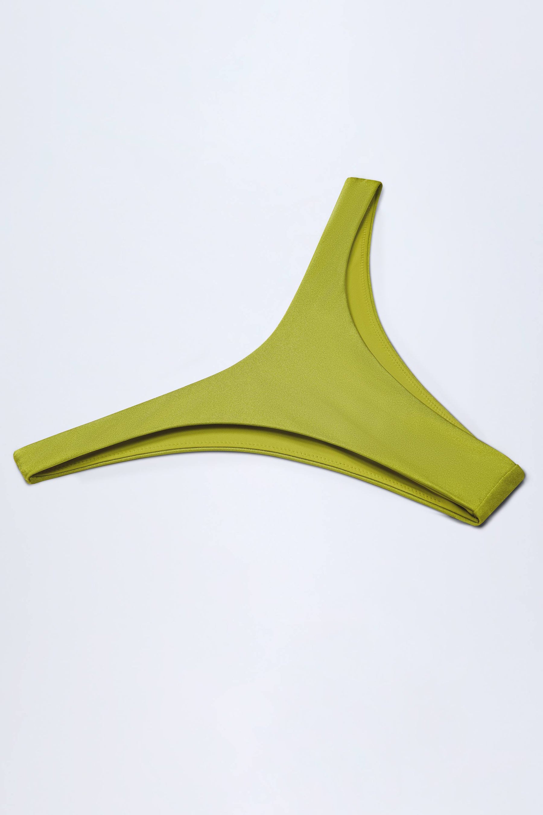 Zeytin Yeşili Renkli, Yüksek Bacaklı, Cesur Bikini Altı