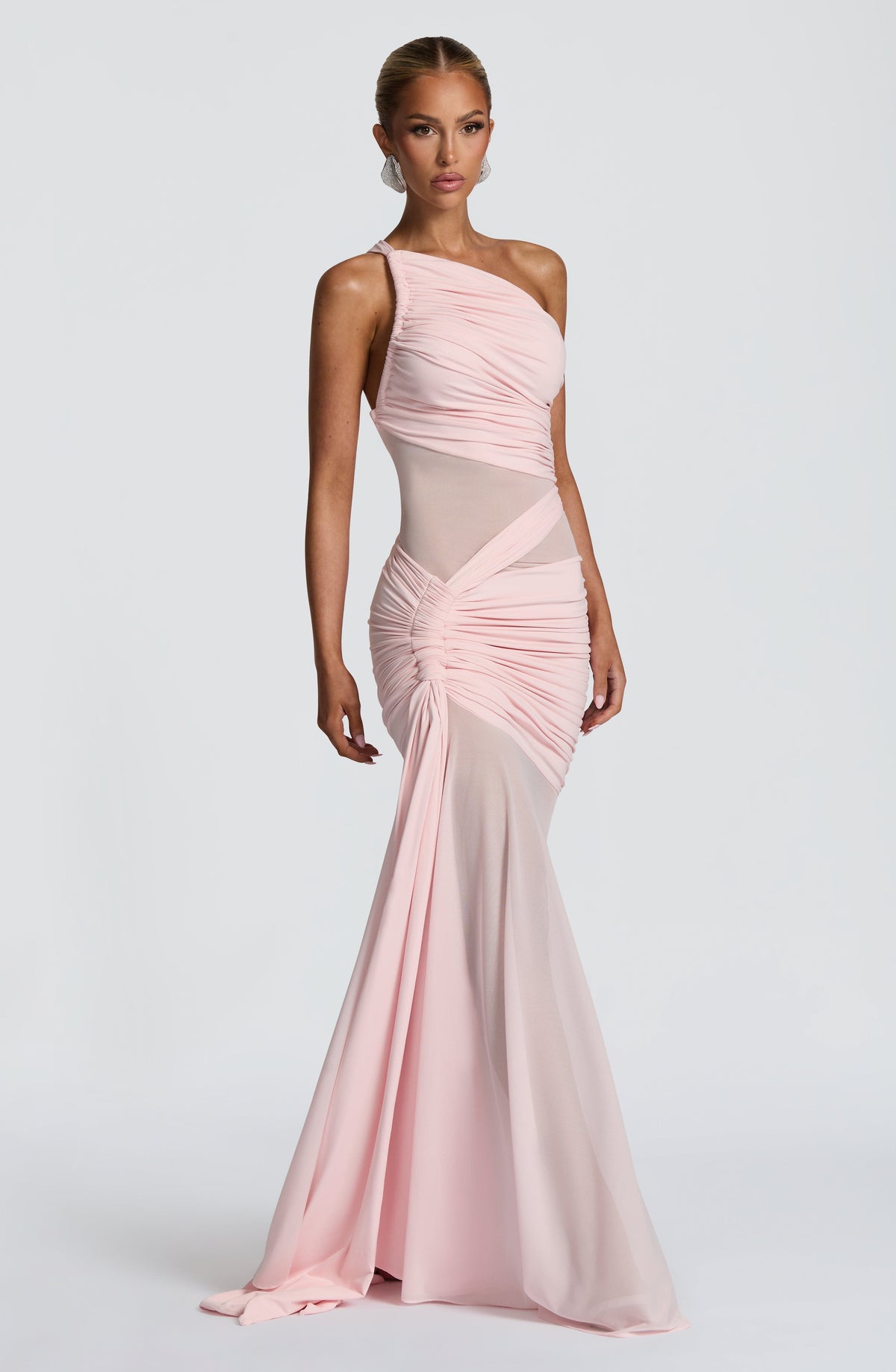 Marianne Maxi Elbise - Pudra Pembesi