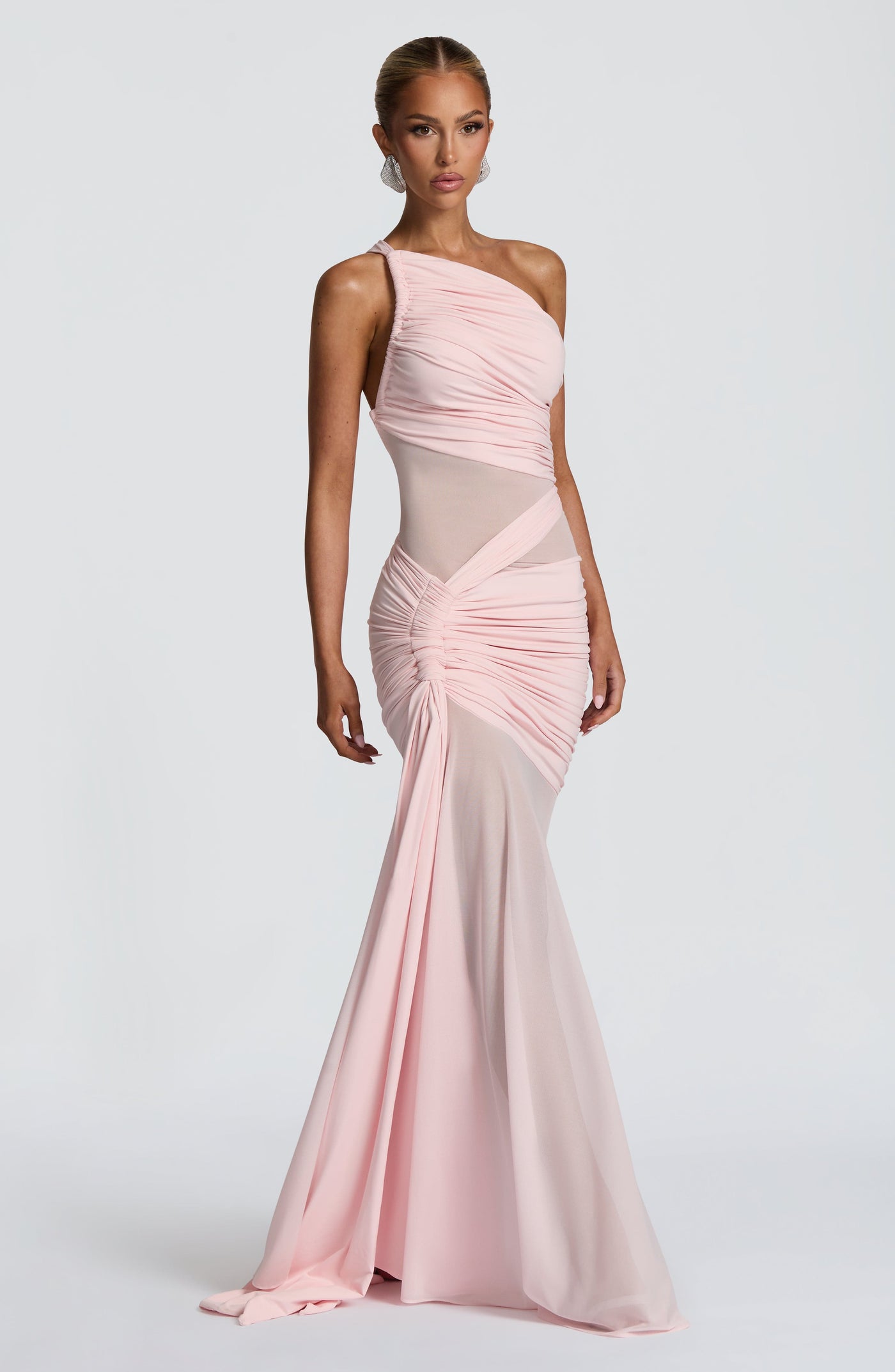 Marianne Maxi Elbise - Pudra Pembesi