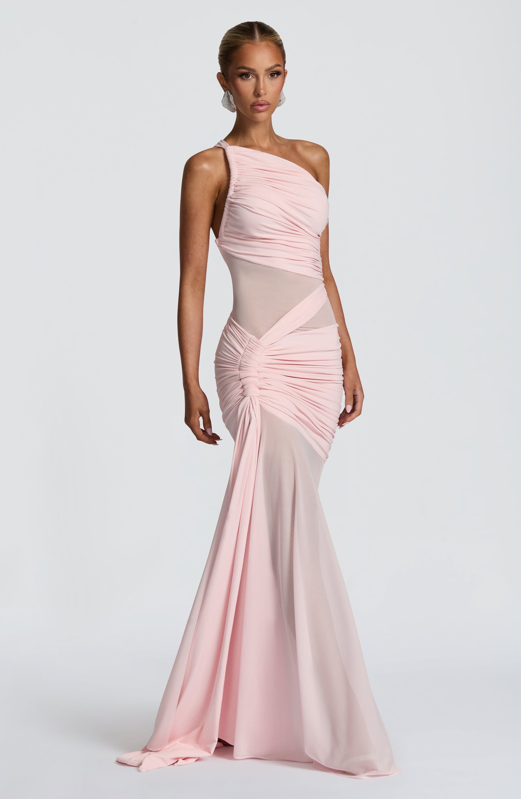Marianne Maxi Elbise - Pudra Pembesi