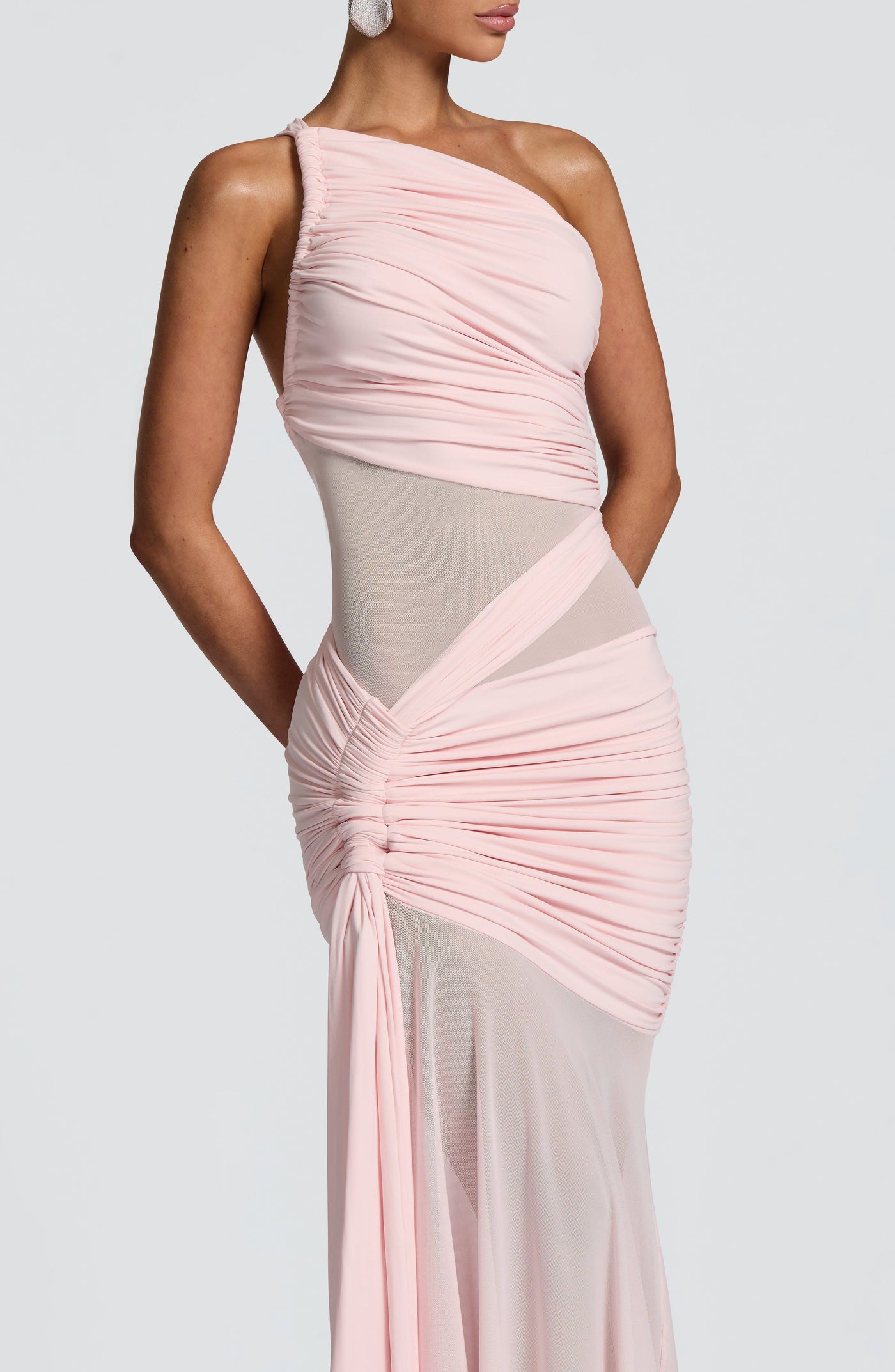 Marianne Maxi Elbise - Pudra Pembesi