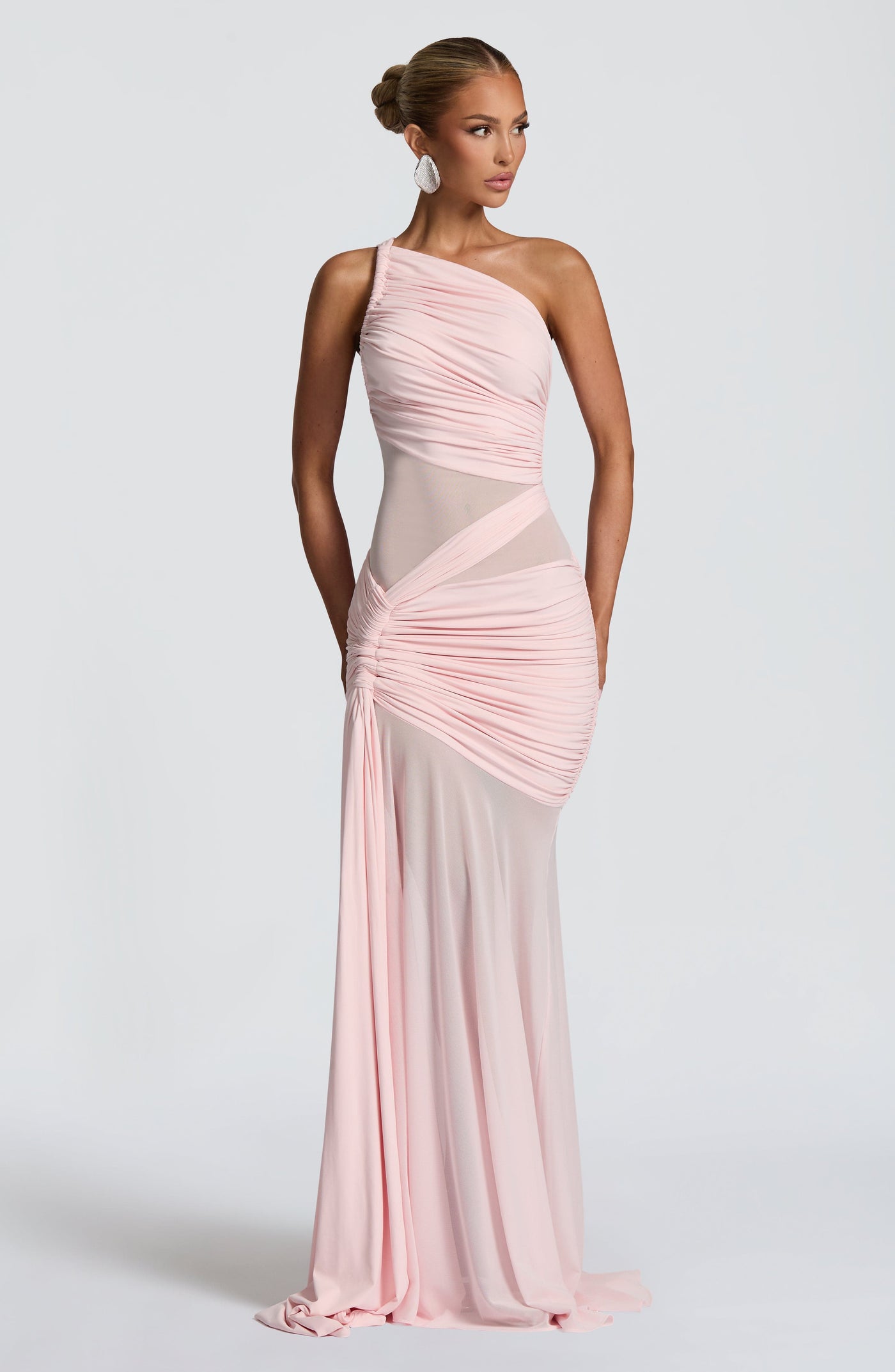 Marianne Maxi Elbise - Pudra Pembesi