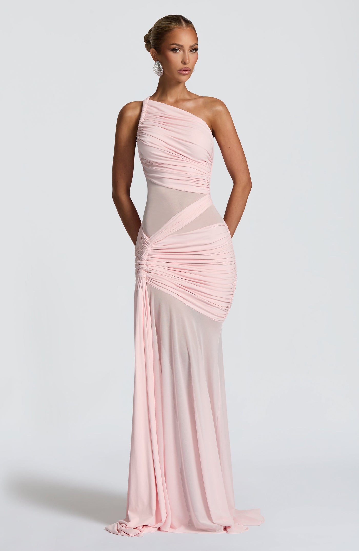 Marianne Maxi Elbise - Pudra Pembesi
