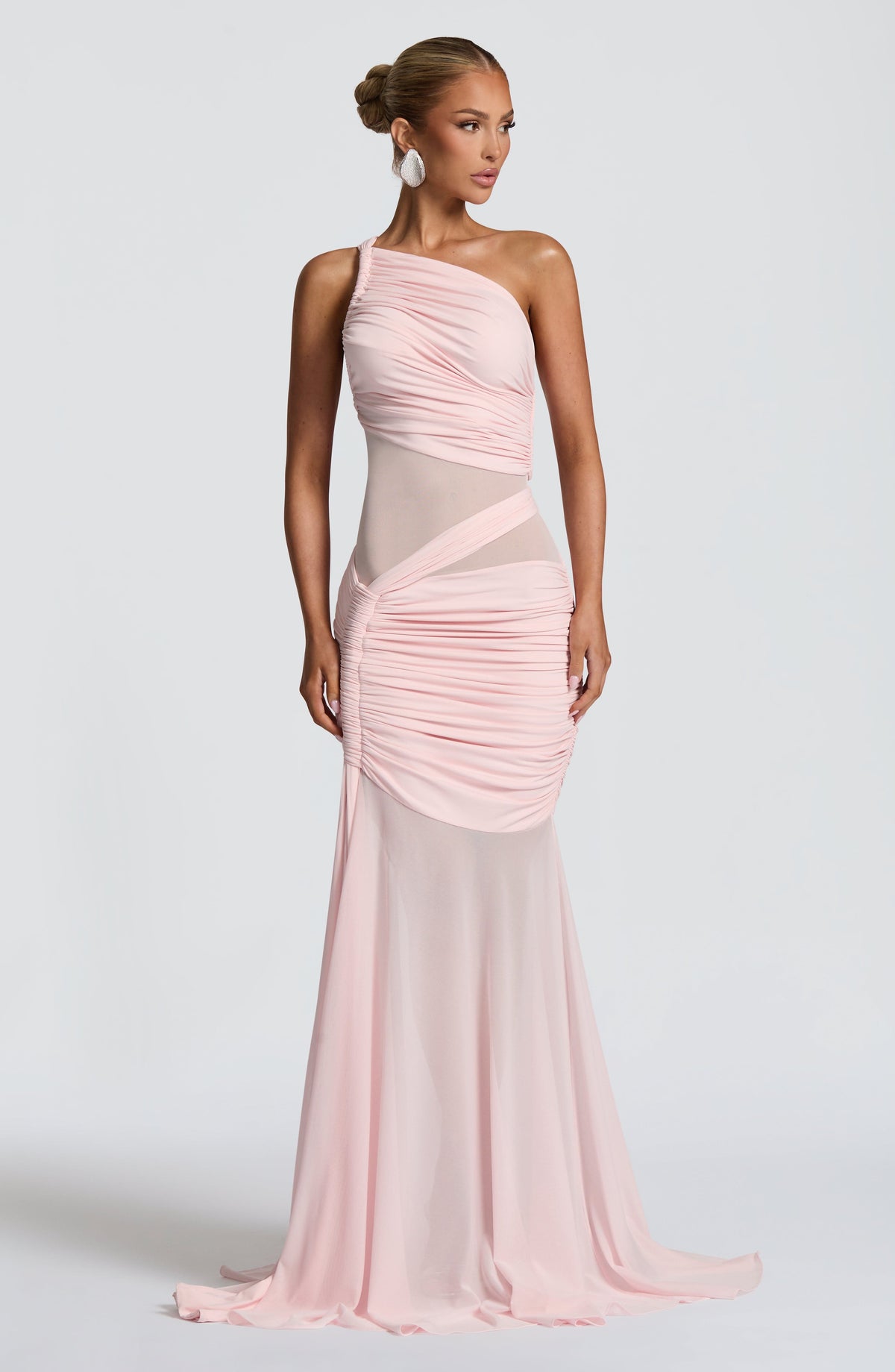 Marianne Maxi Elbise - Pudra Pembesi