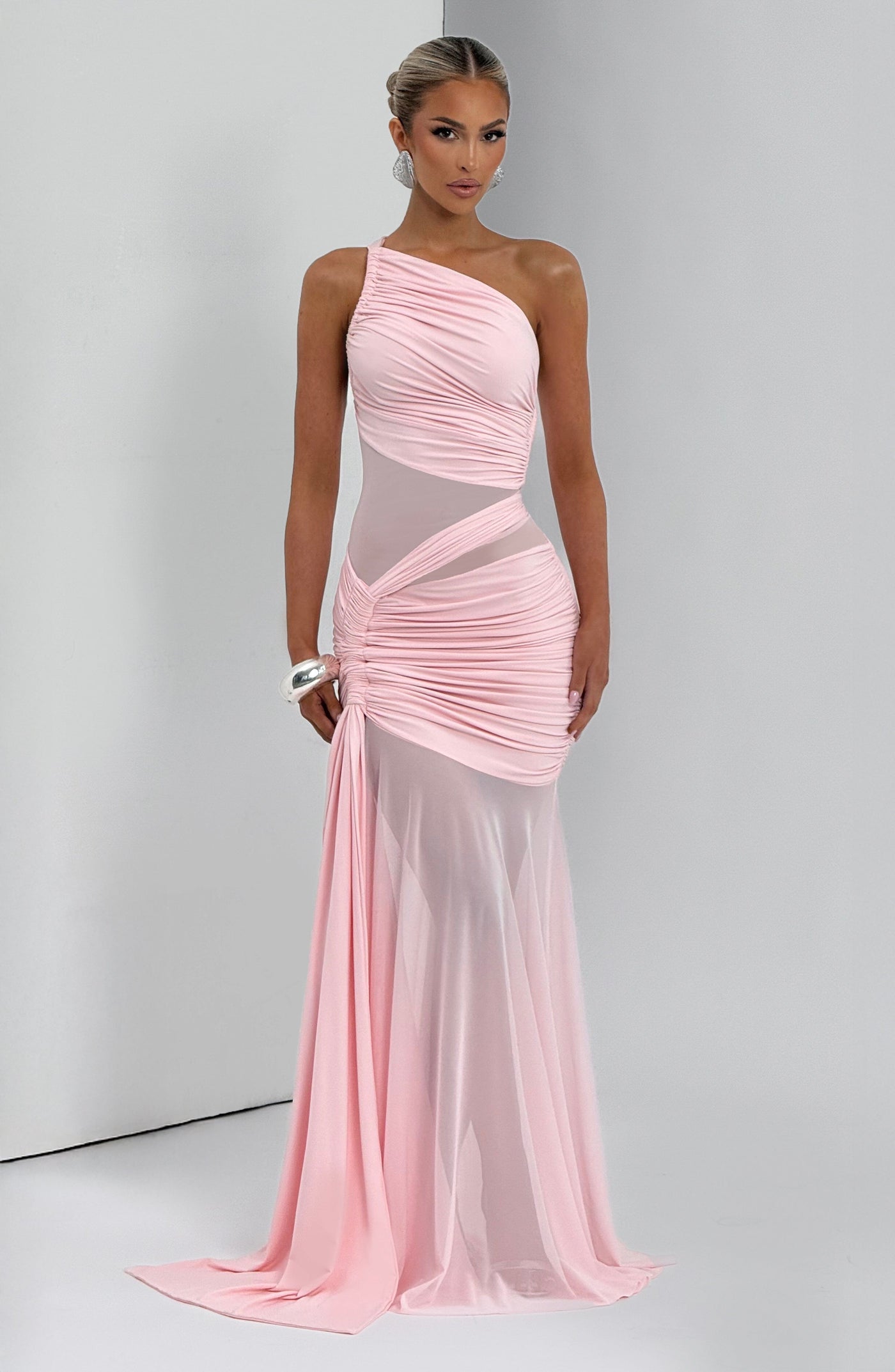 Marianne Maxi Elbise - Pudra Pembesi