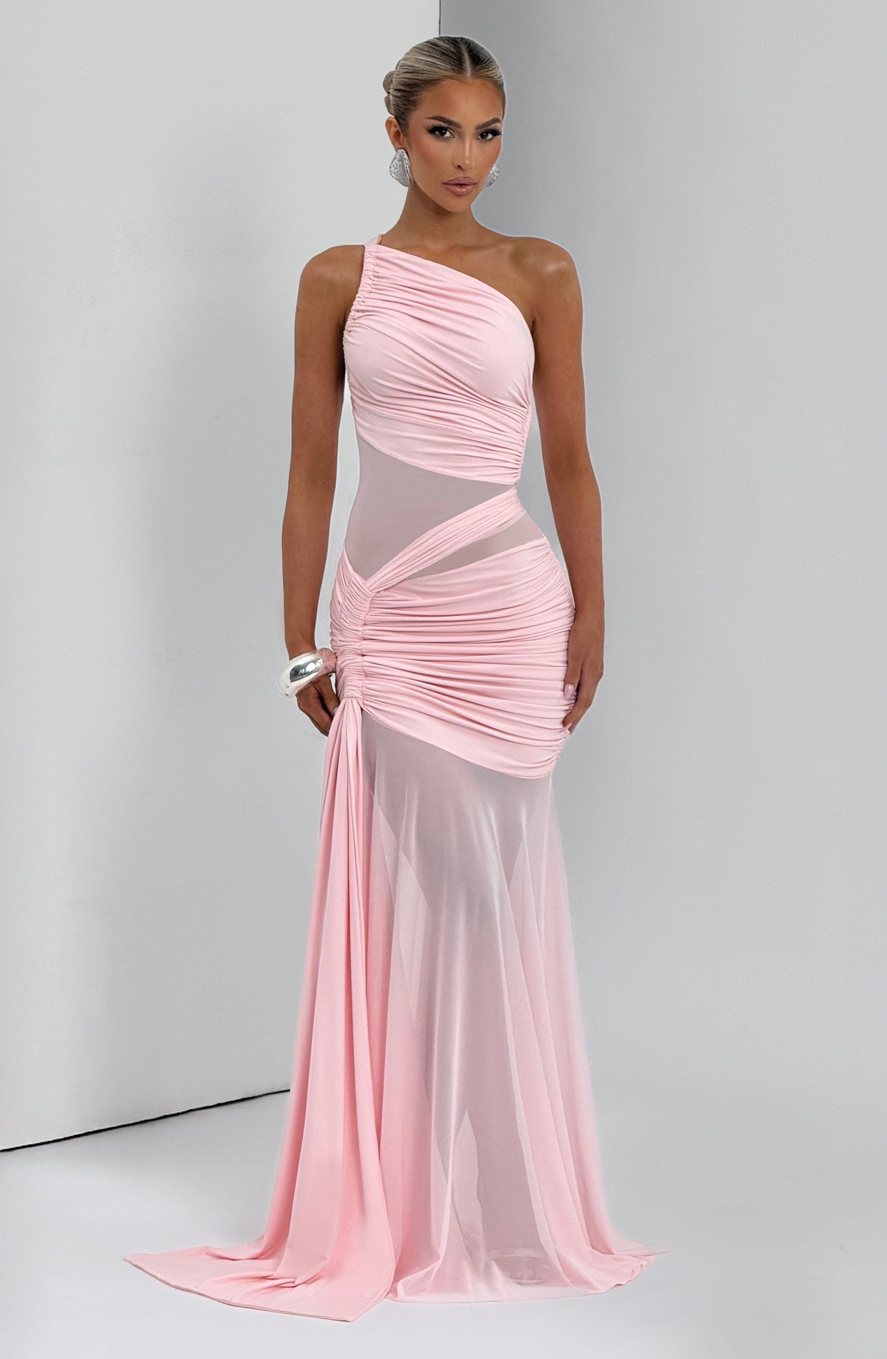 Marianne Maxi Elbise - Pudra Pembesi
