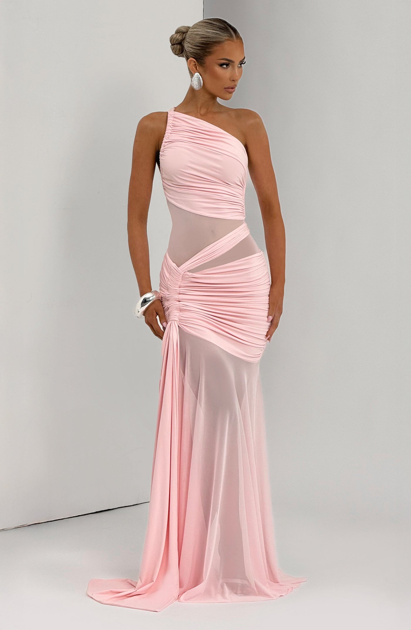 Marianne Maxi Elbise - Pudra Pembesi
