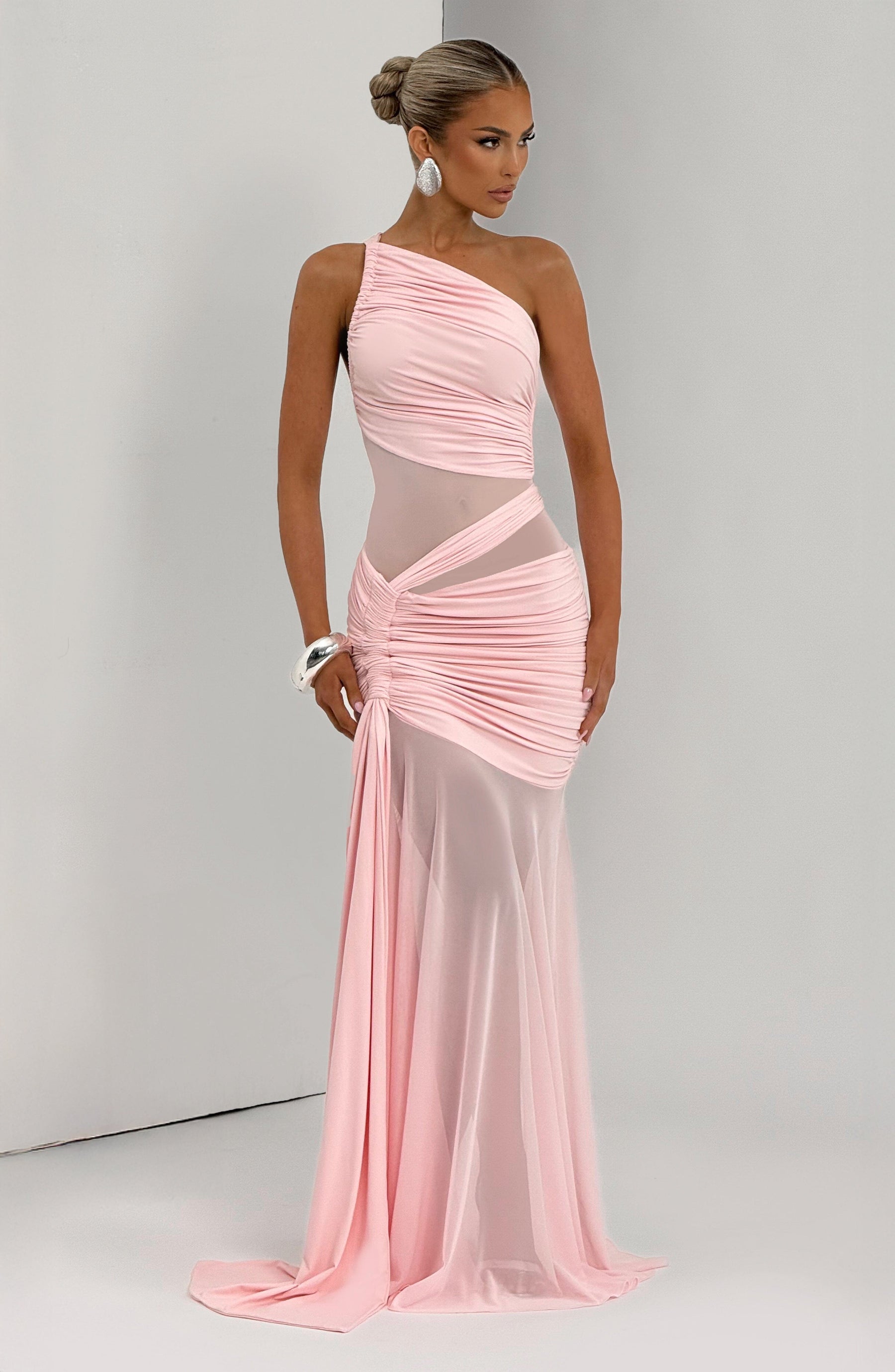 Marianne Maxi Elbise - Pudra Pembesi