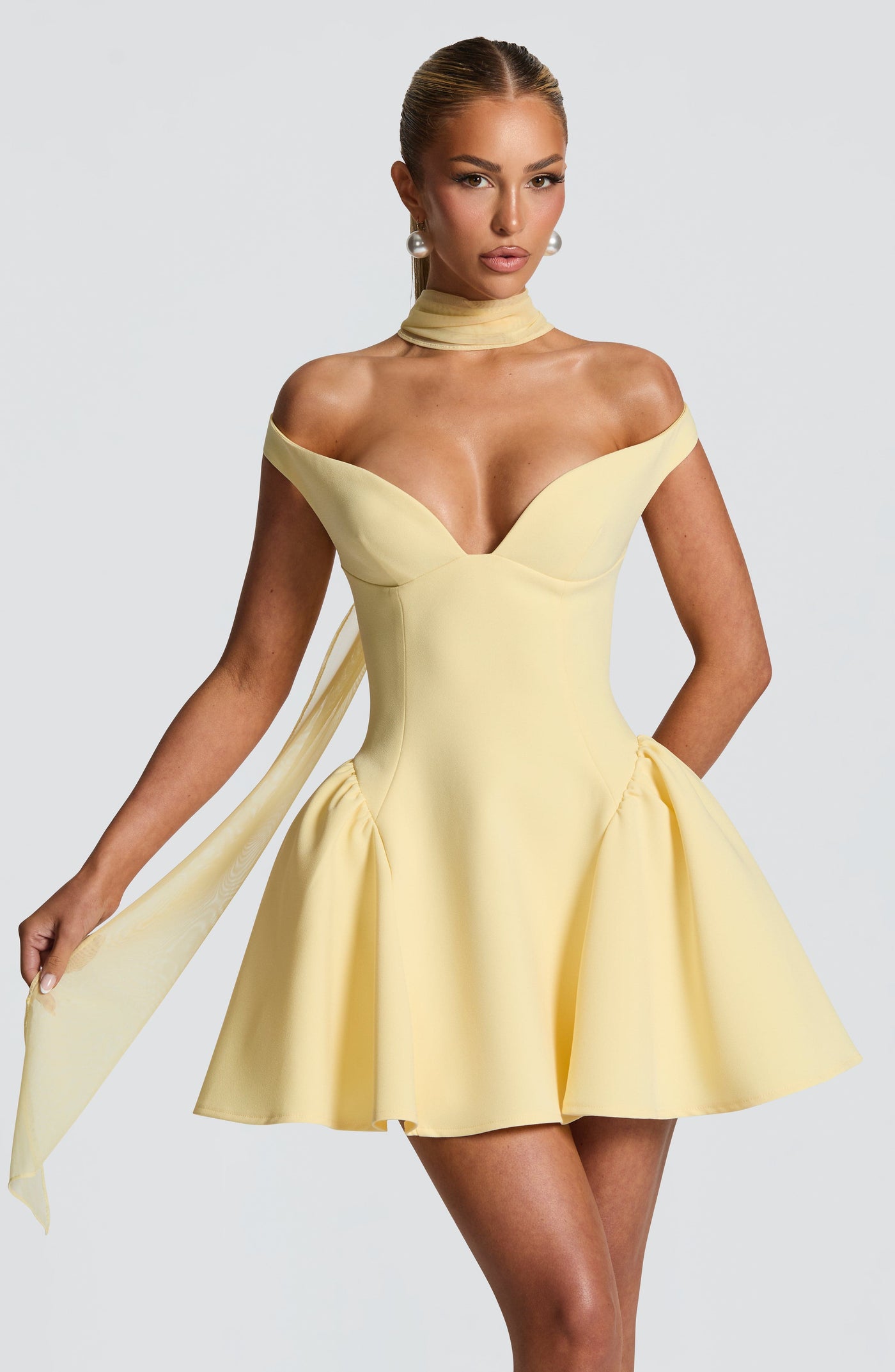 Marla Mini Elbise - Limon