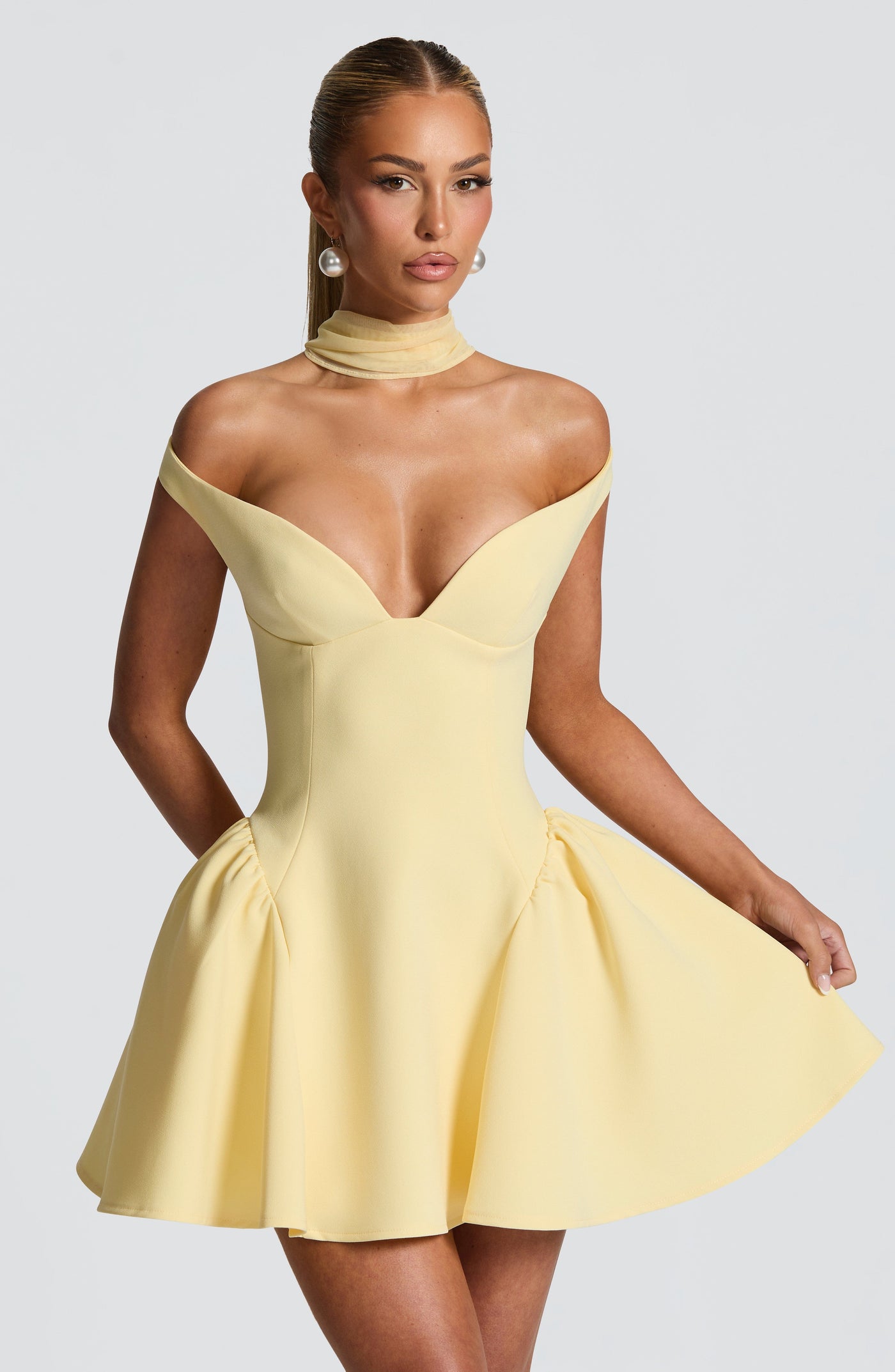 Marla Mini Elbise - Limon
