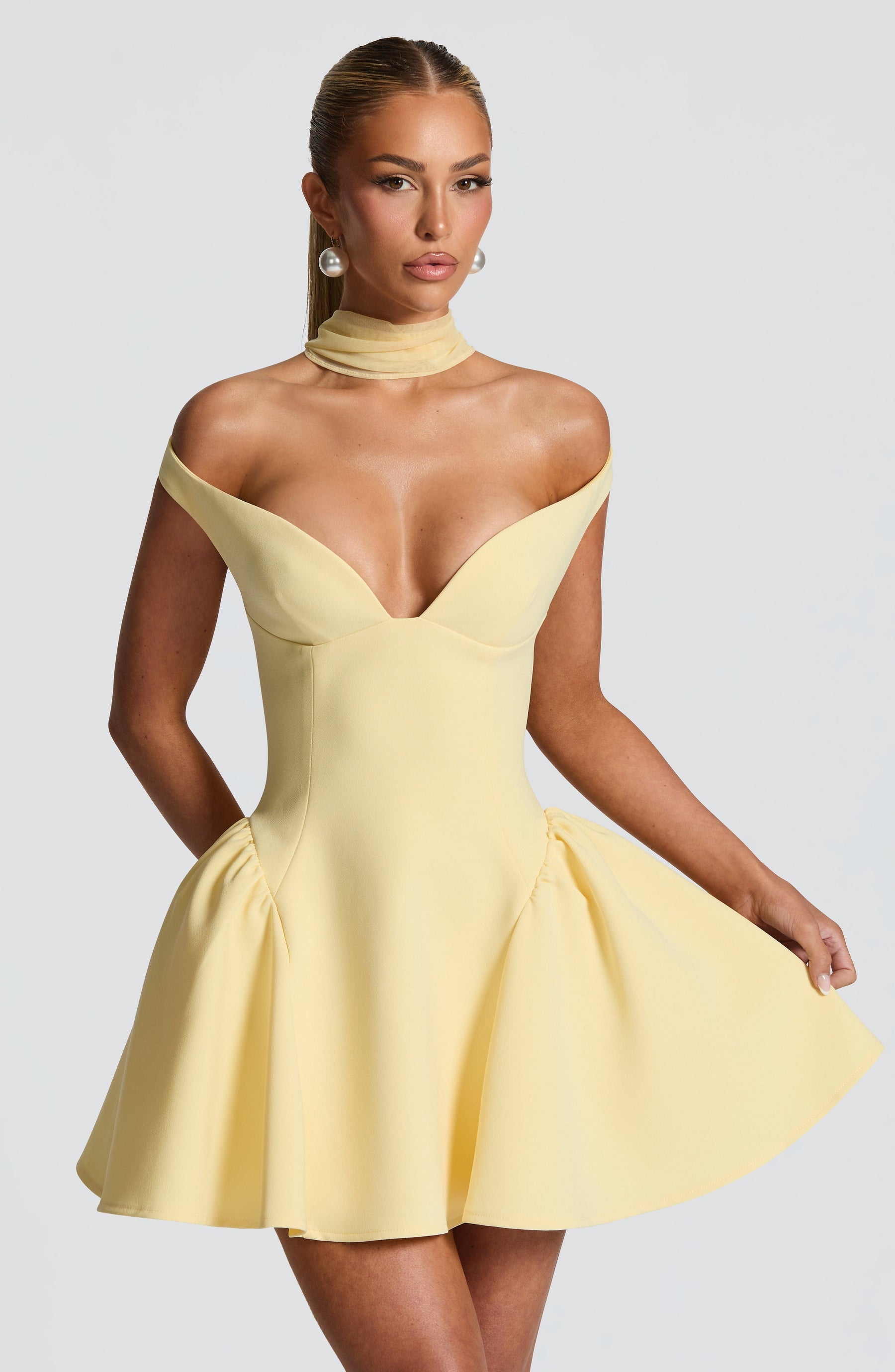 Marla Mini Elbise - Limon