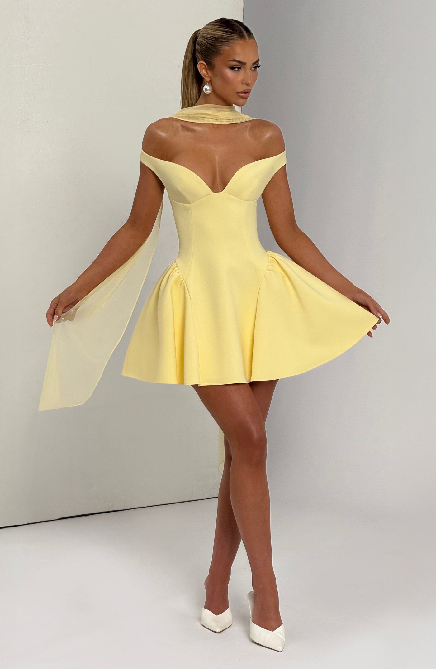 Marla Mini Elbise - Limon