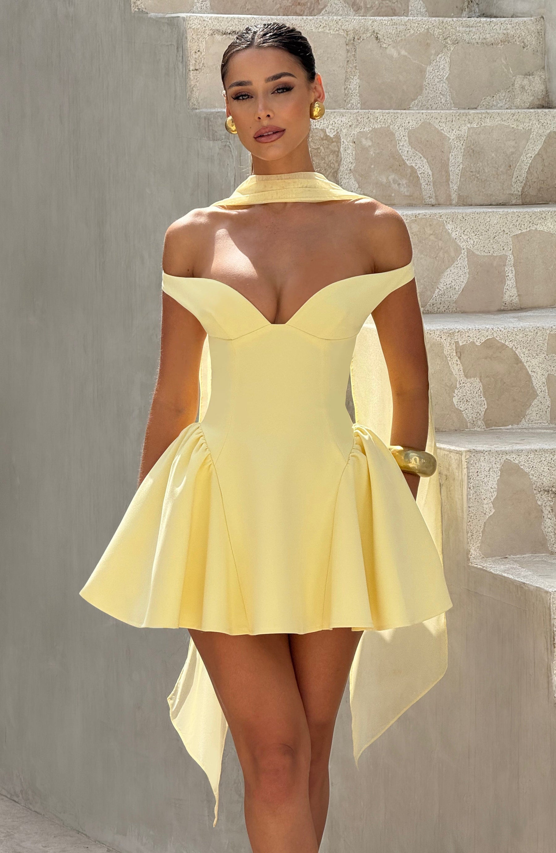 Marla Mini Elbise - Limon