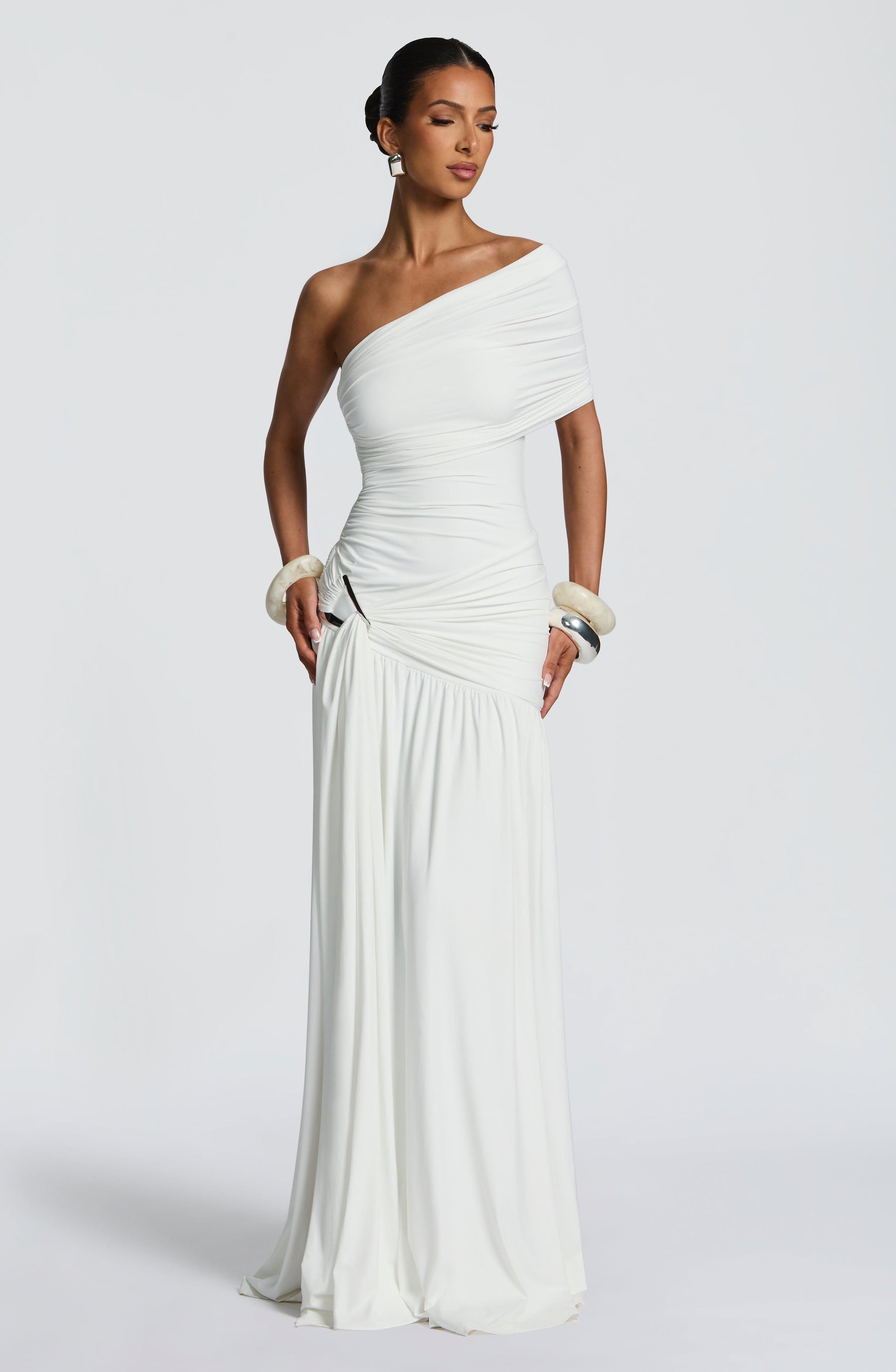 Monica Maxi Elbise - Beyaz