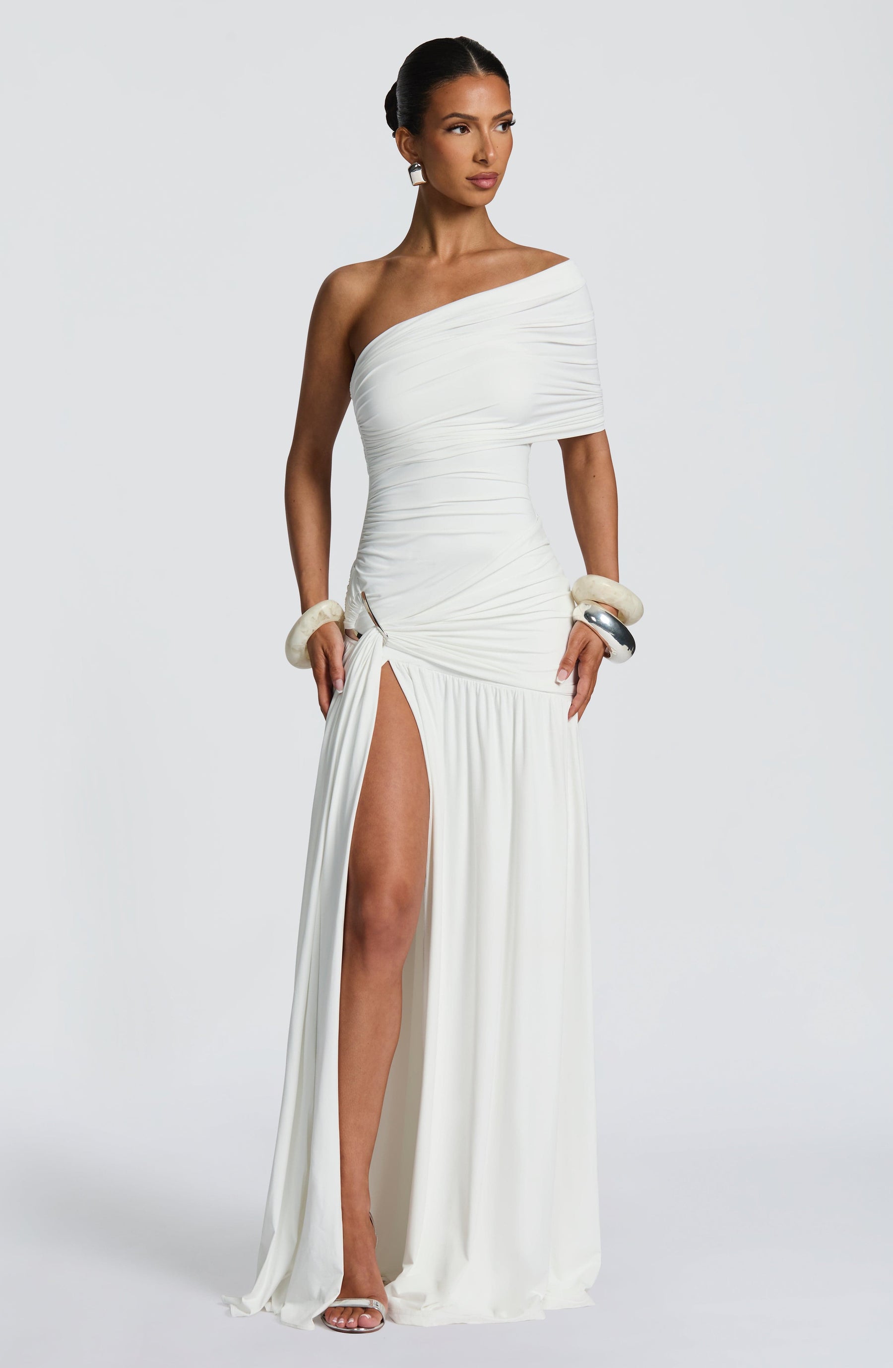 Monica Maxi Elbise - Beyaz