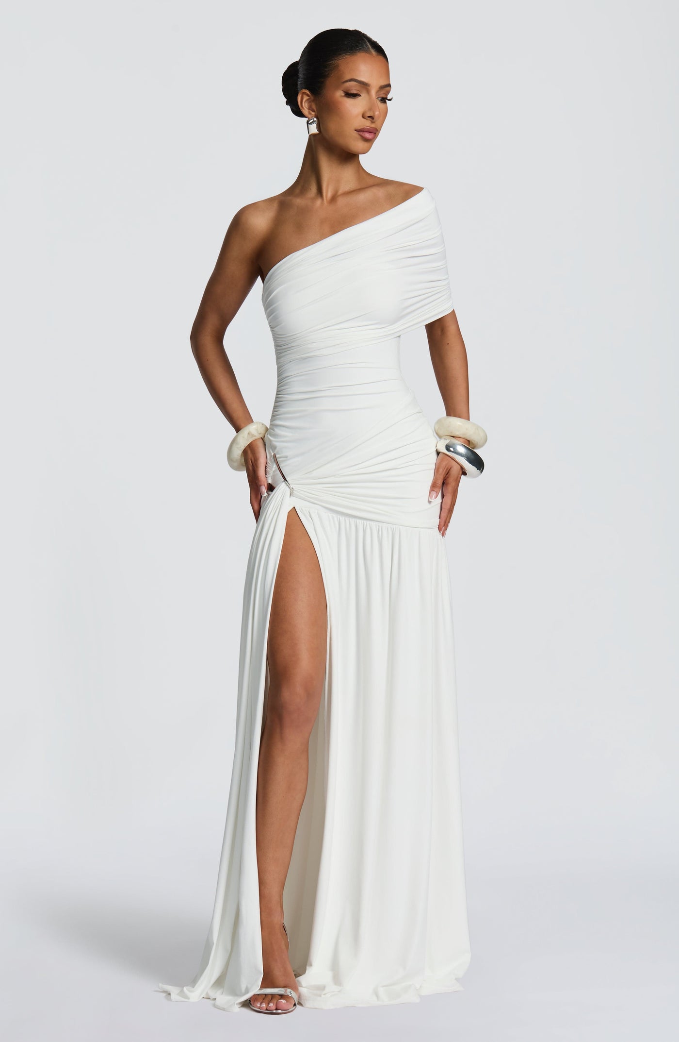 Monica Maxi Elbise - Beyaz