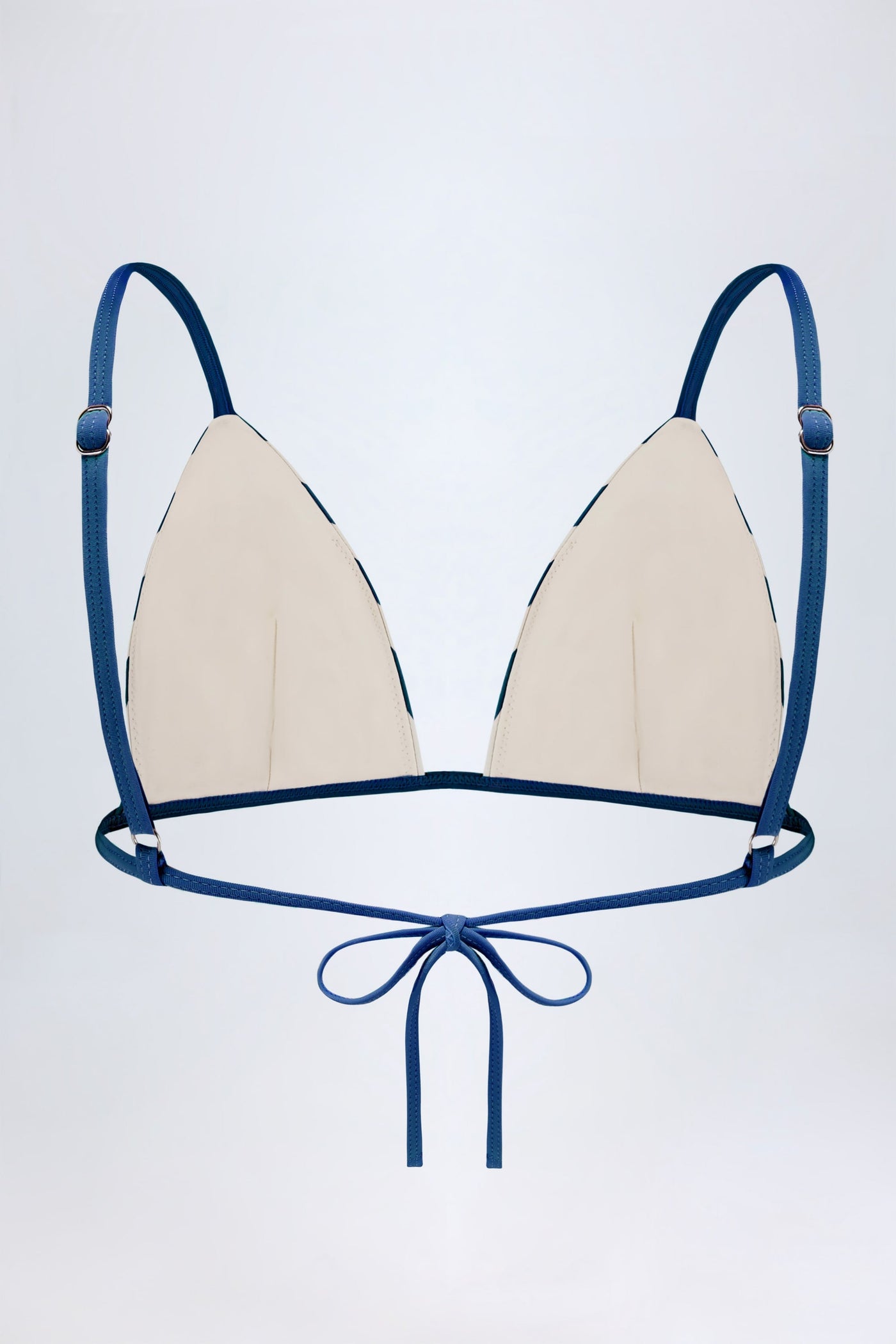 Deniz Mavisi Üçgen Bikini Üstü