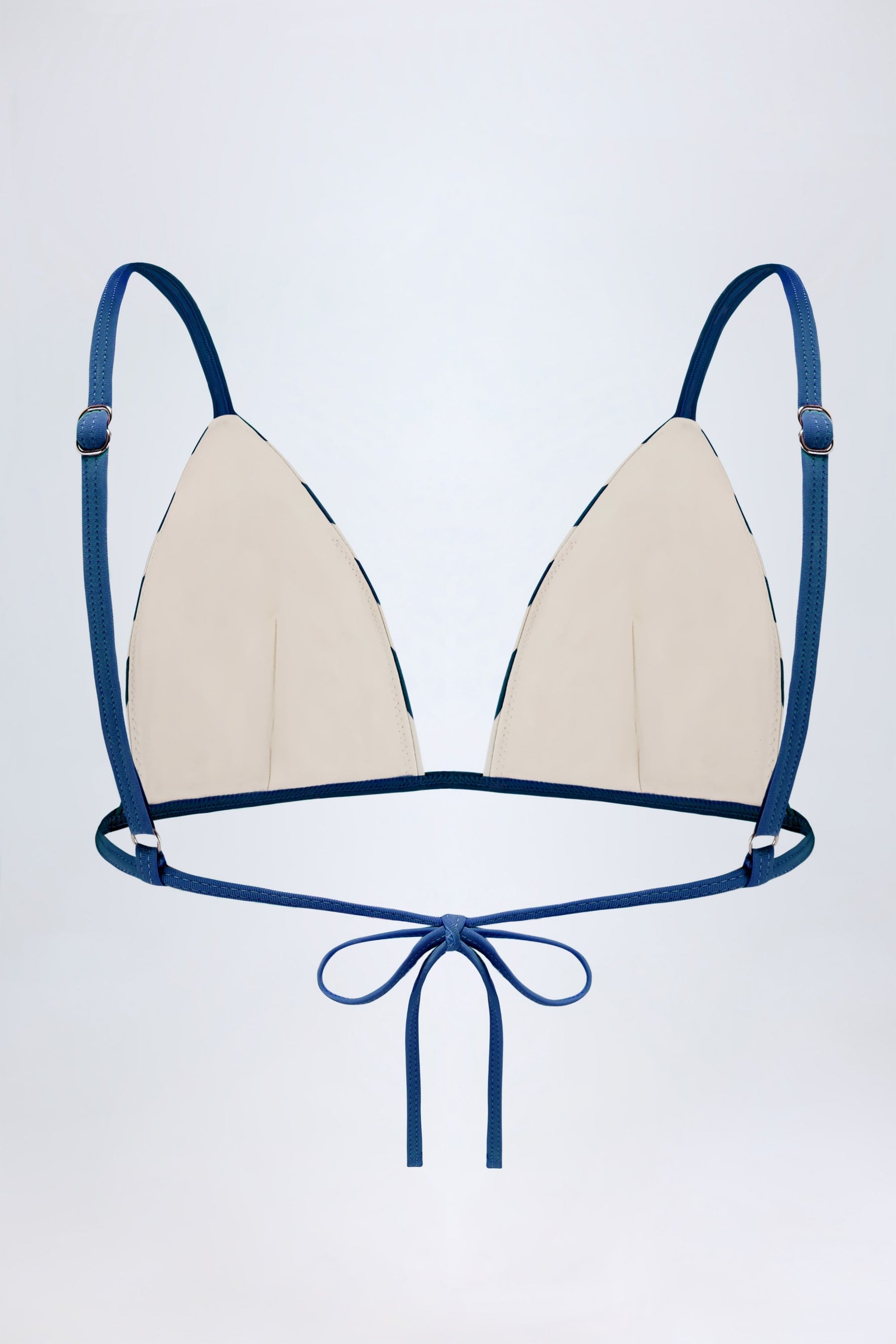 Deniz Mavisi Üçgen Bikini Üstü