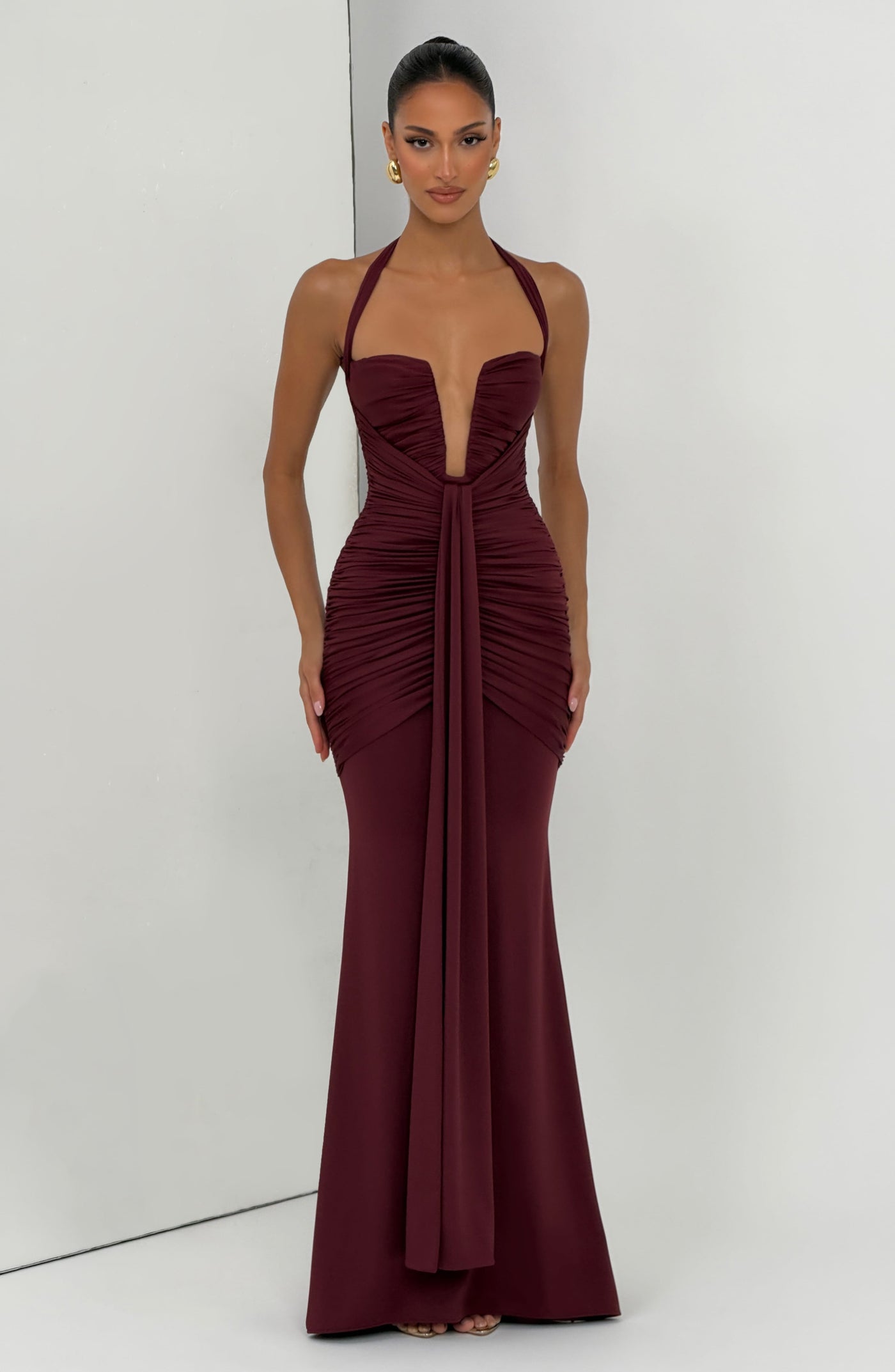 Morrigan Maxi Elbise - Kiraz Lake
