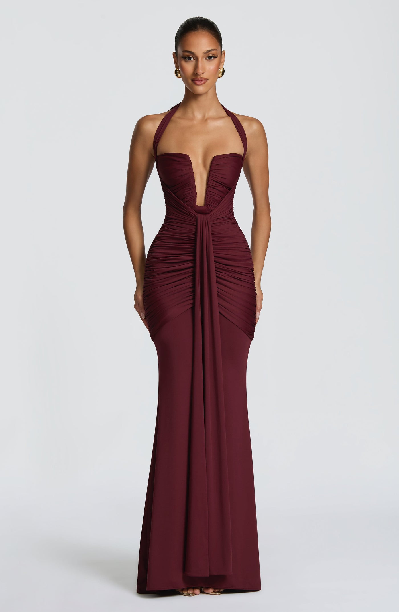Morrigan Maxi Elbise - Kiraz Lake
