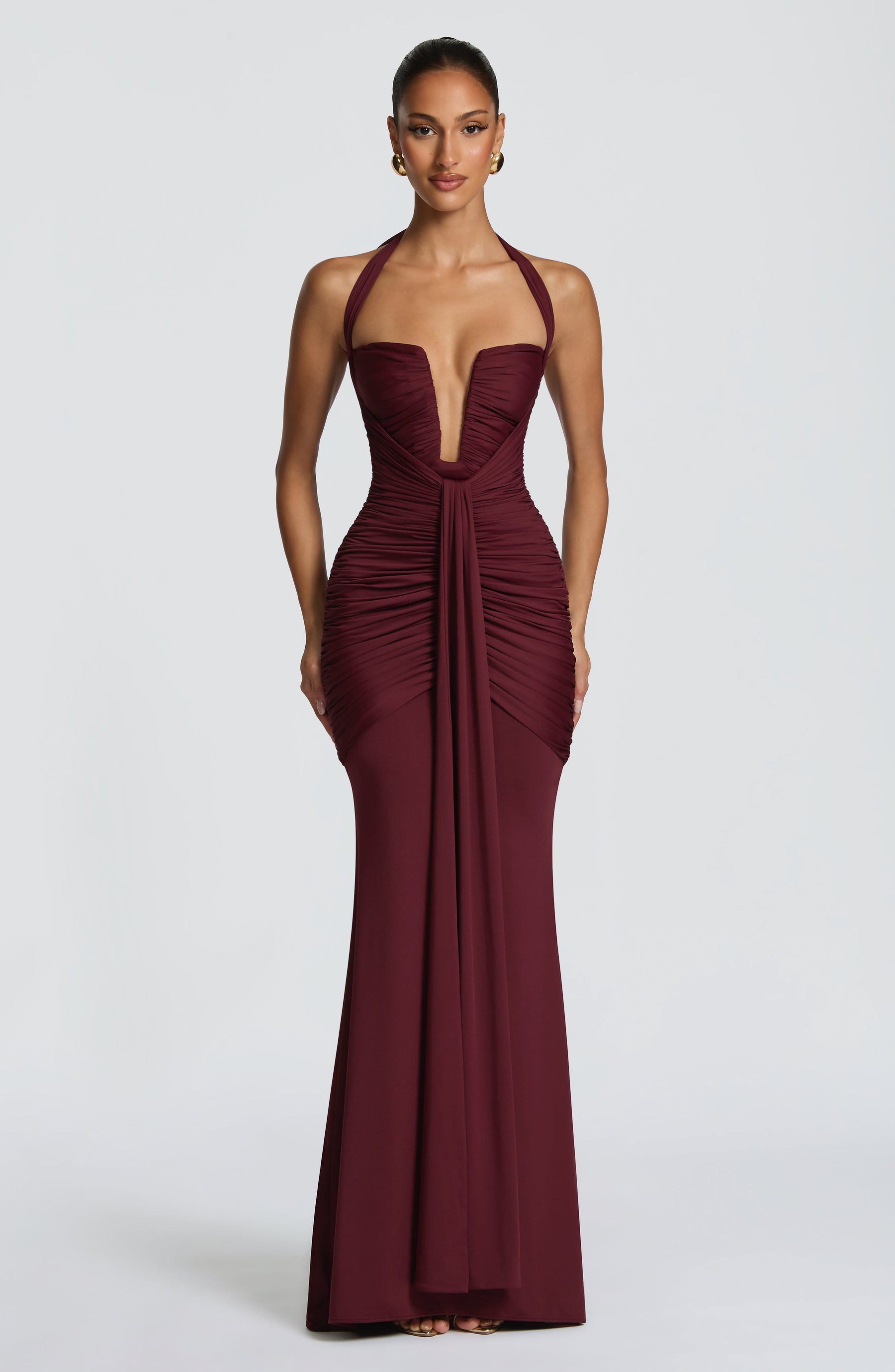 Morrigan Maxi Elbise - Kiraz Lake