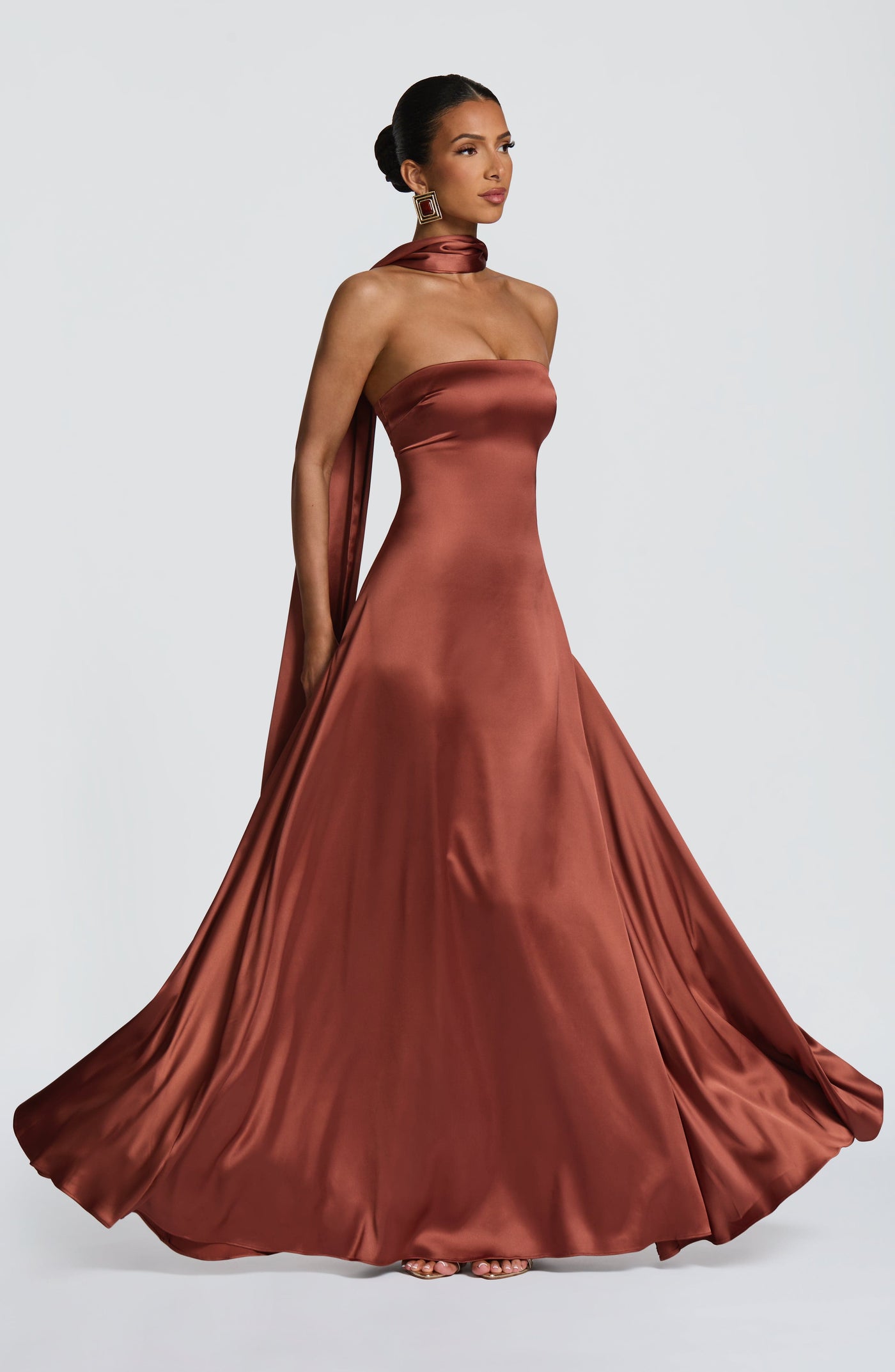 Morven Maxi Elbise - Pas Rengi