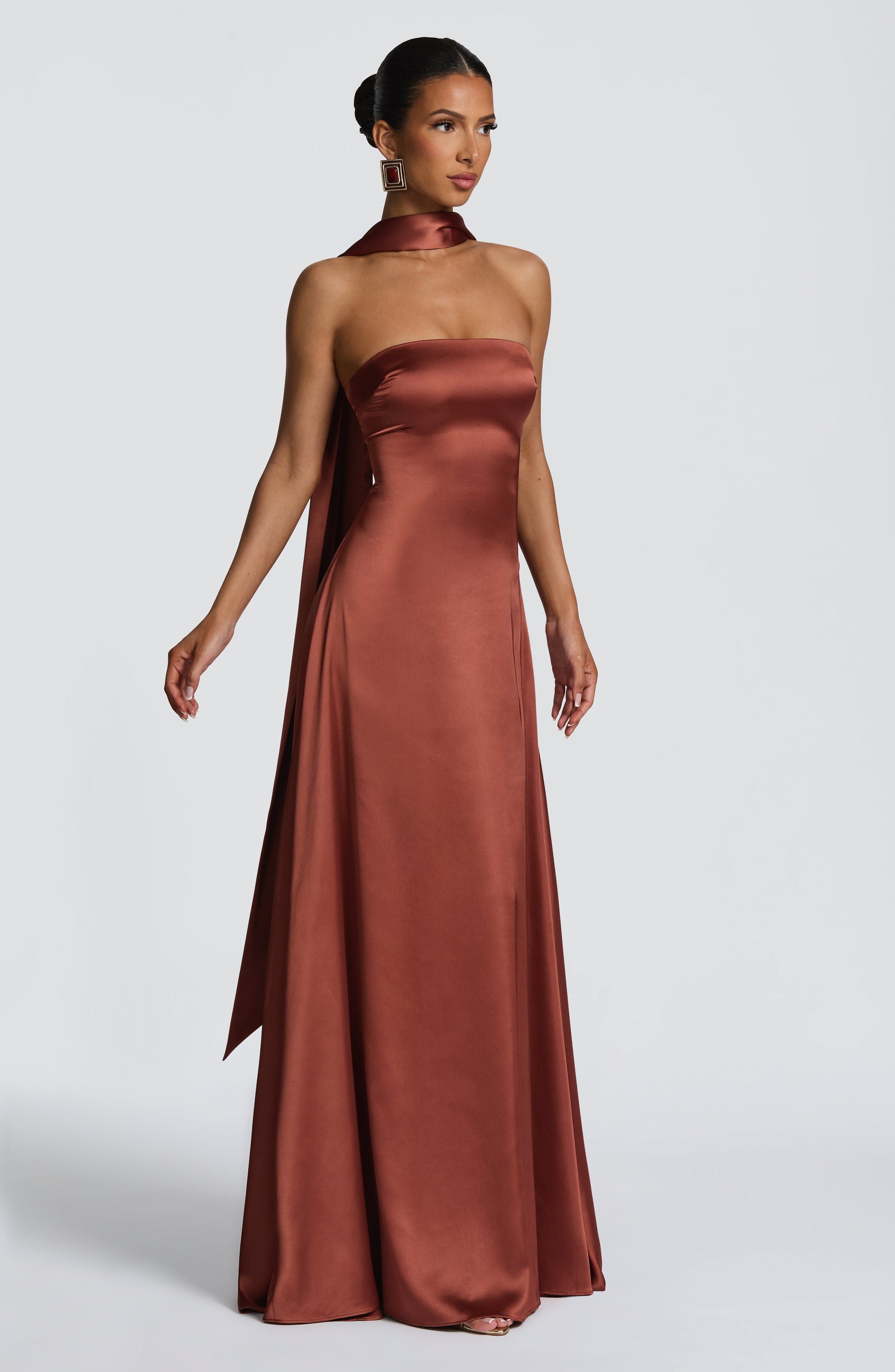 Morven Maxi Elbise - Pas Rengi