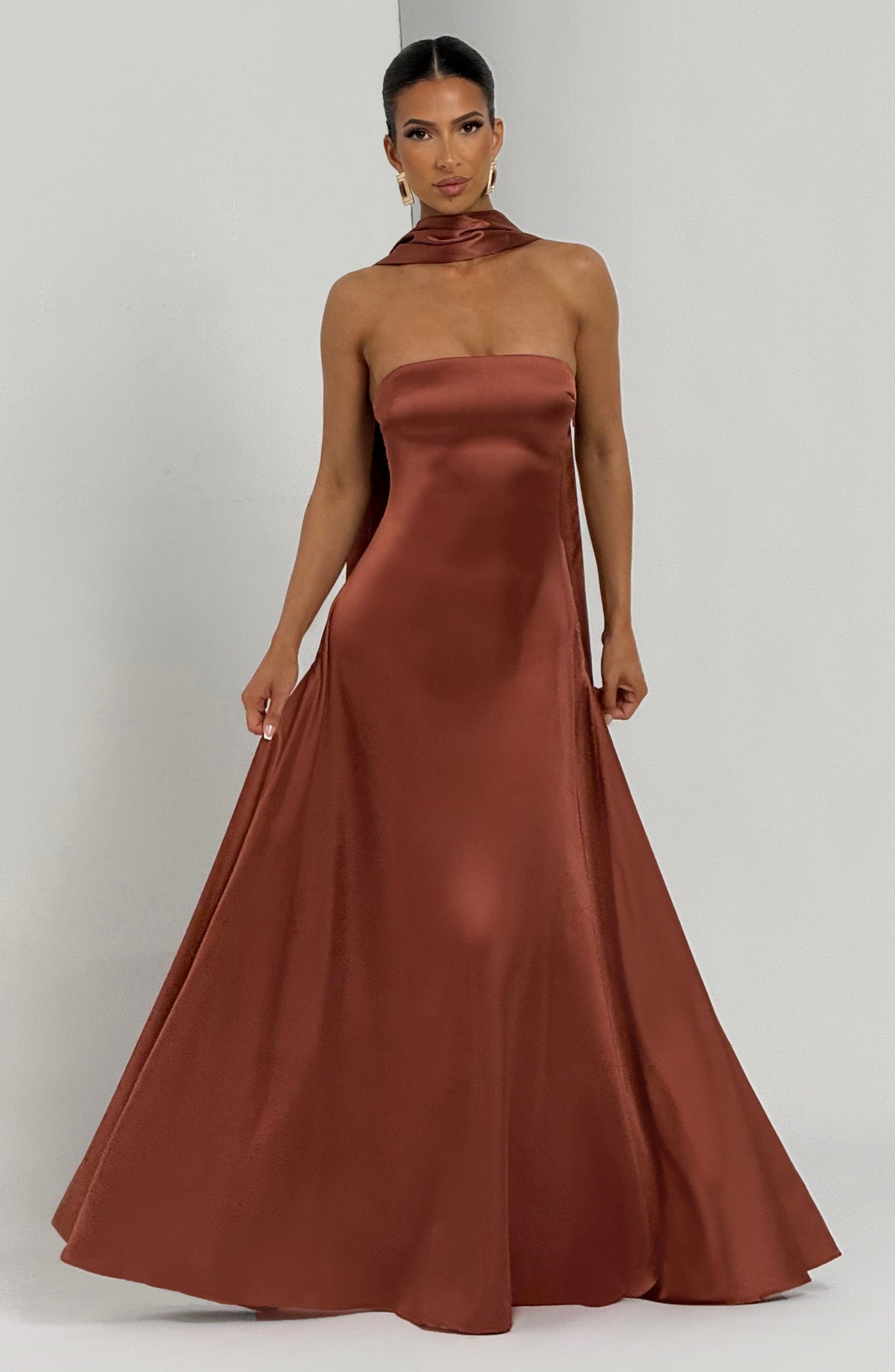 Morven Maxi Elbise - Pas Rengi