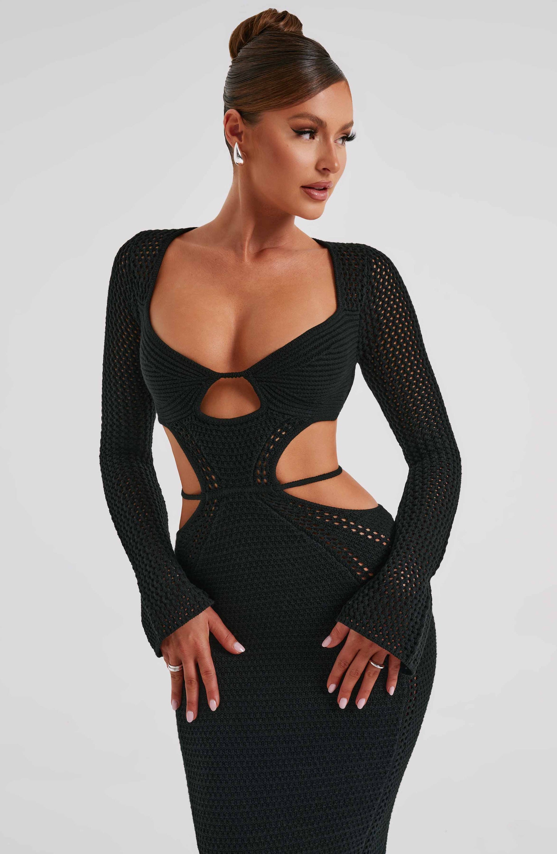 Nadine Maxi Elbise - Siyah