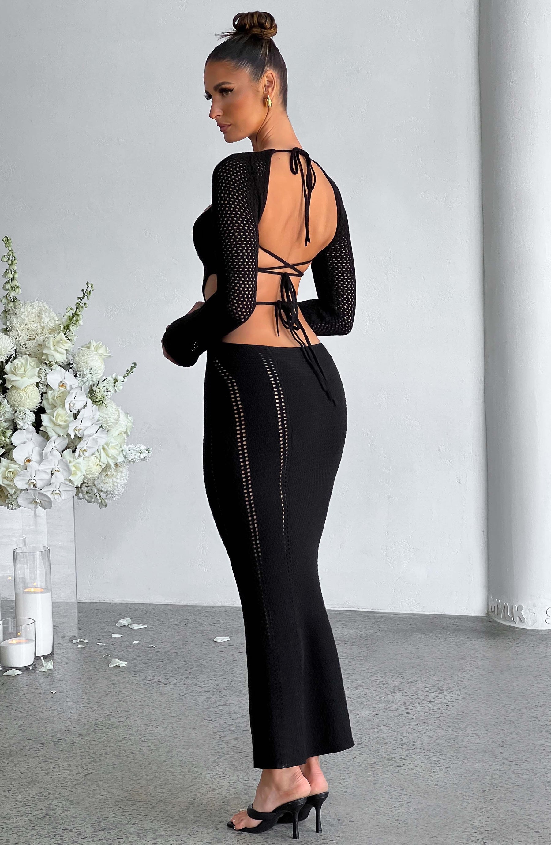 Nadine Maxi Elbise - Siyah