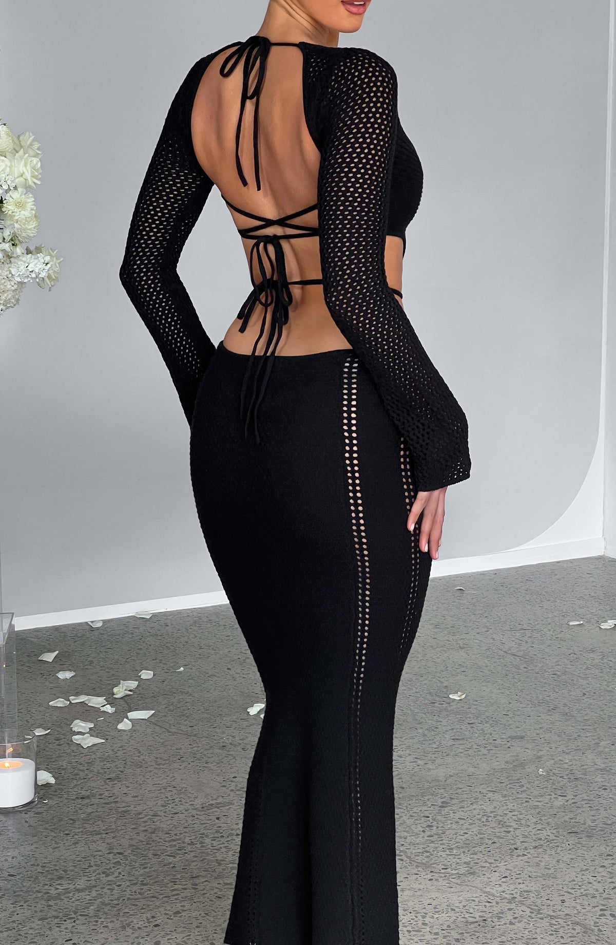 Nadine Maxi Elbise - Siyah