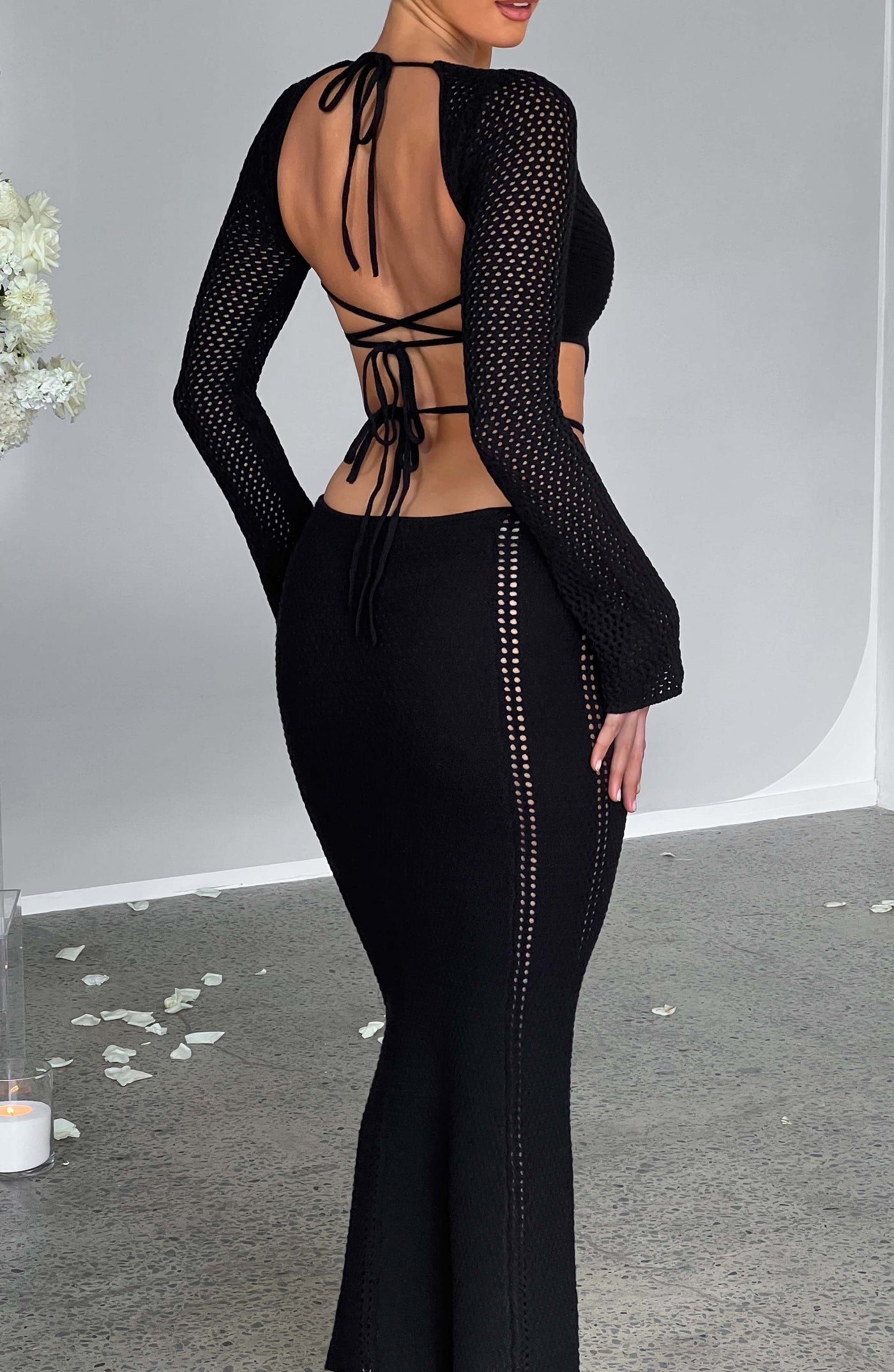 Nadine Maxi Elbise - Siyah