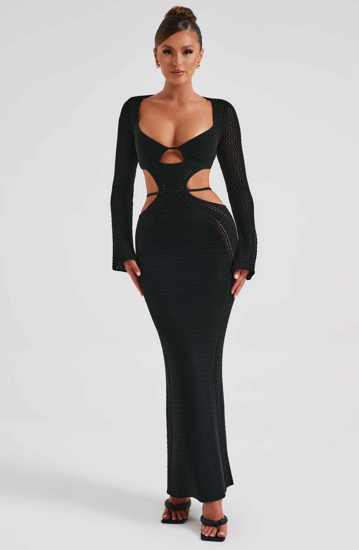 Nadine Maxi Elbise - Siyah