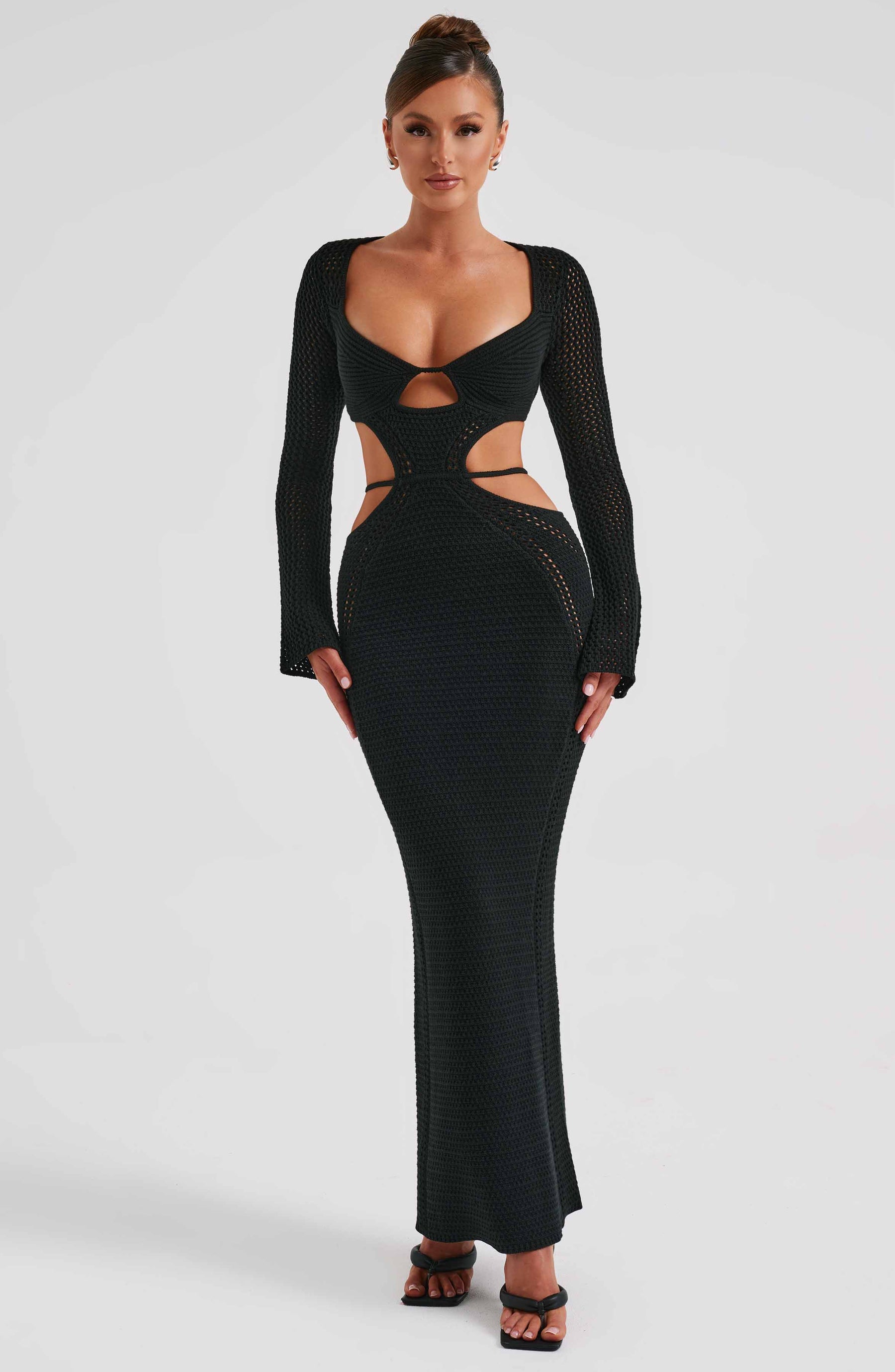 Nadine Maxi Elbise - Siyah