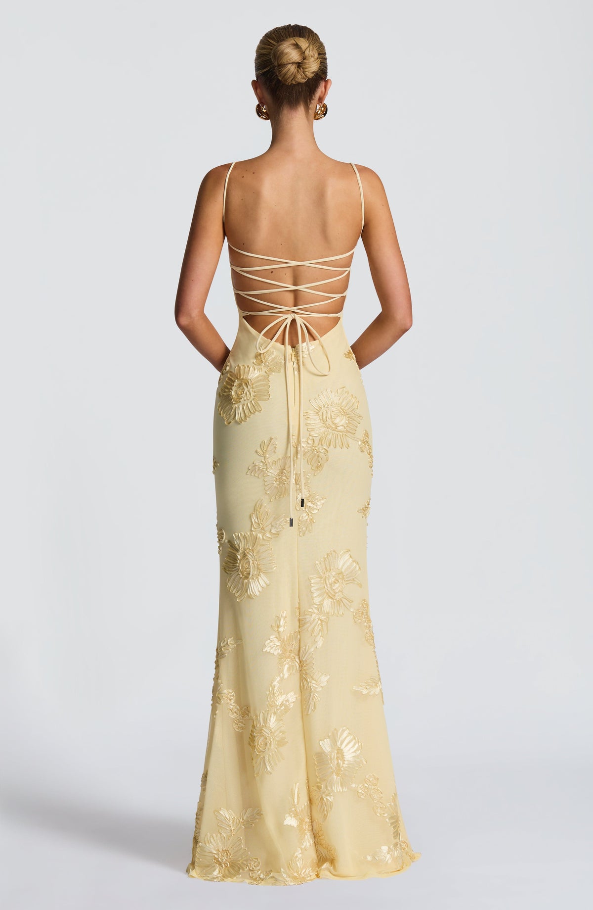 Nefertiti Maxi Elbise - Limon