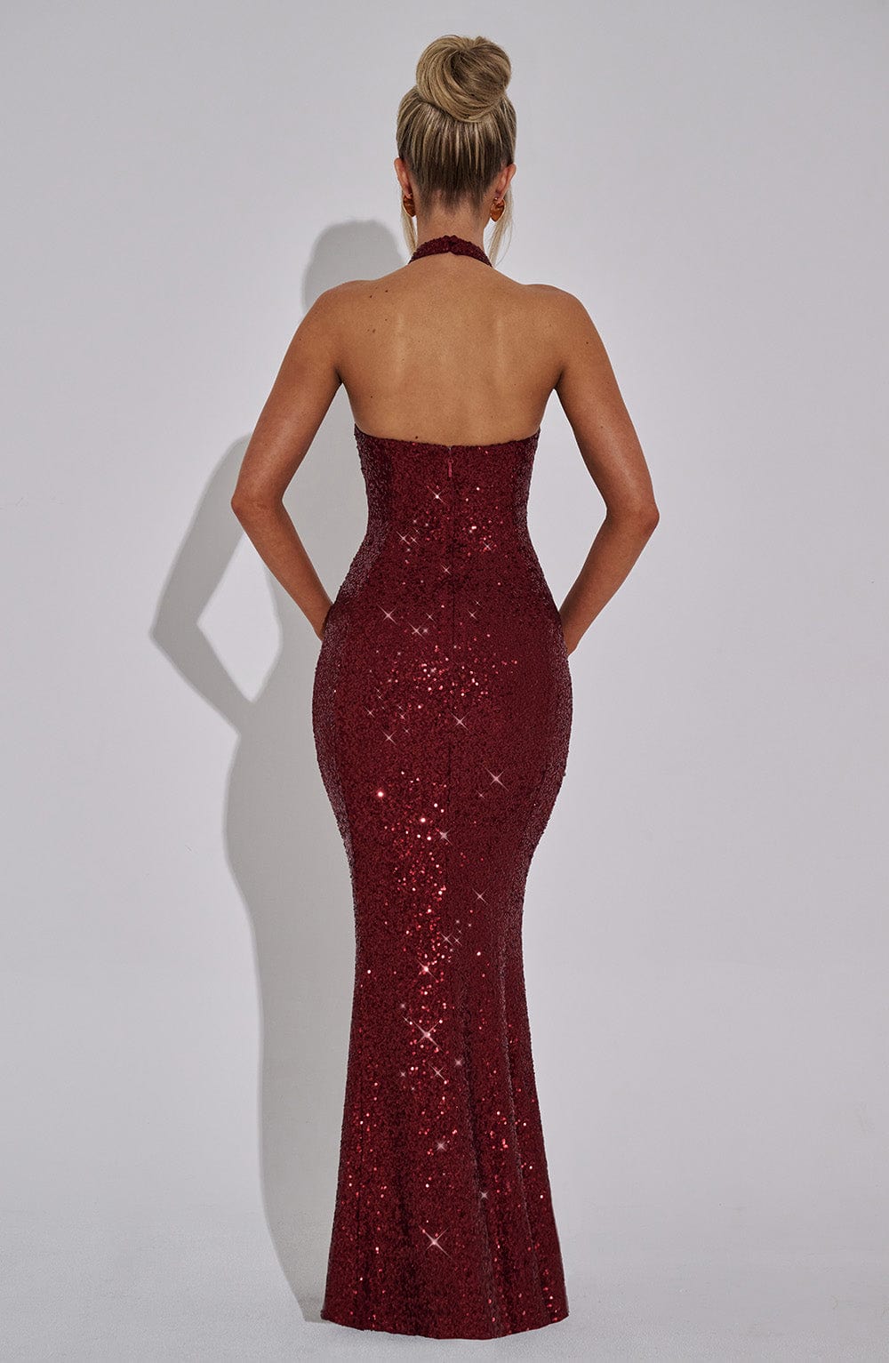 Odette Maxi Elbise - Şarap Rengi
