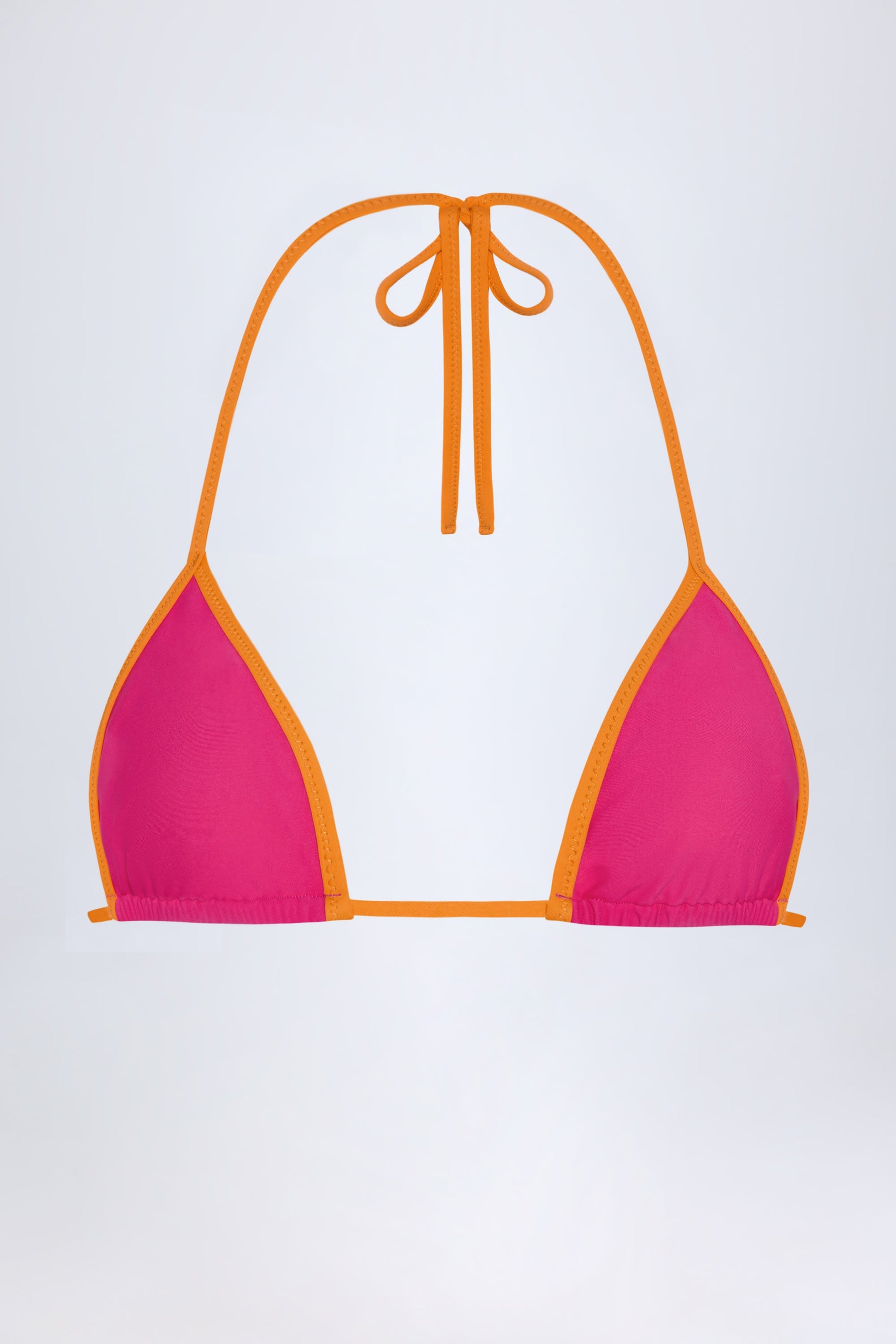 Fuşya Pembe Üçgen Bikini Üstü
