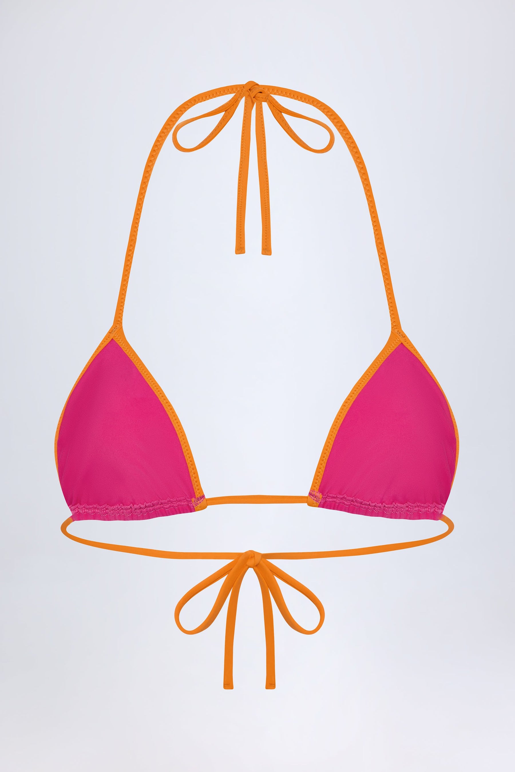 Fuşya Pembe Üçgen Bikini Üstü