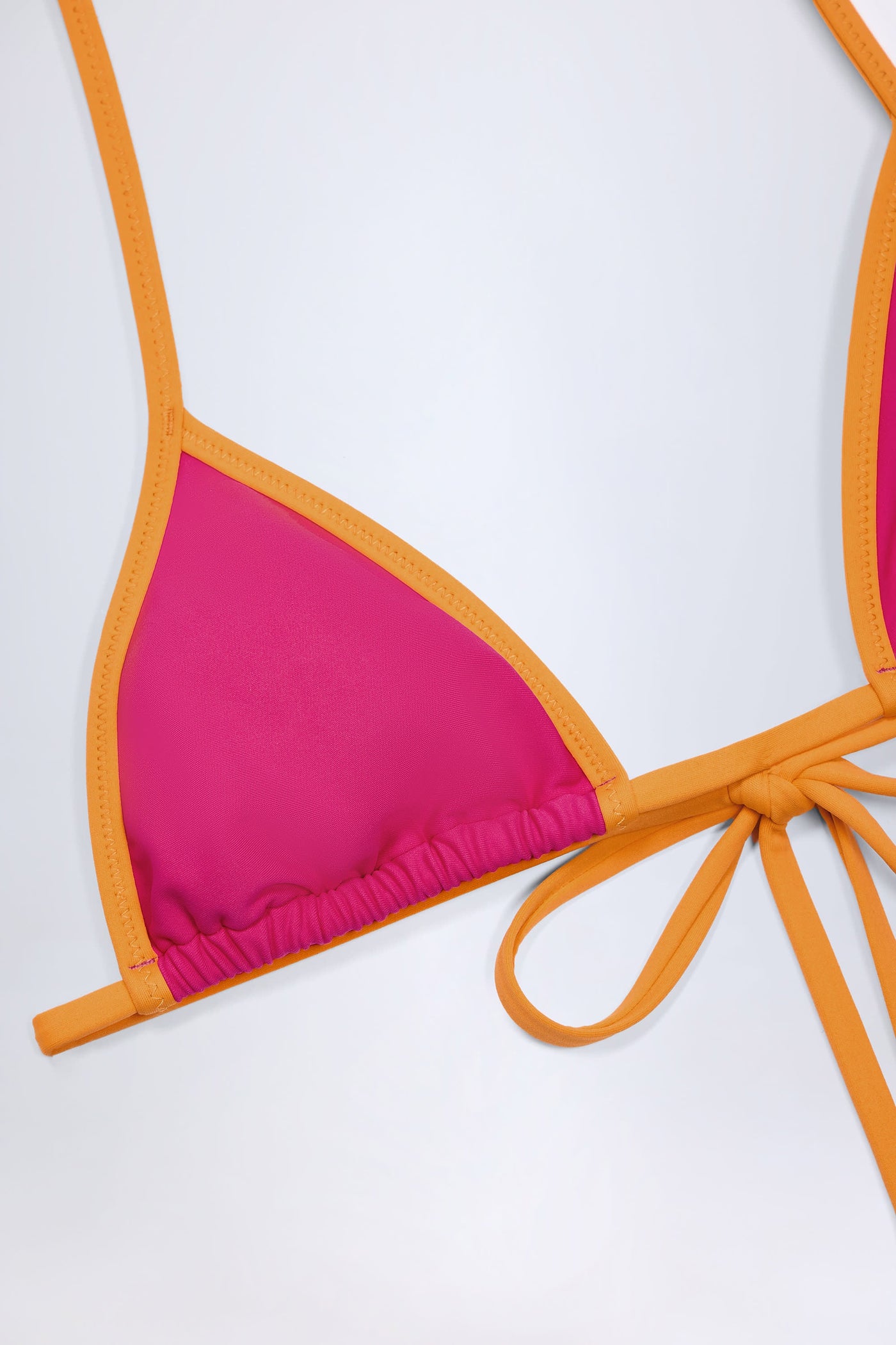 Fuşya Pembe Üçgen Bikini Üstü